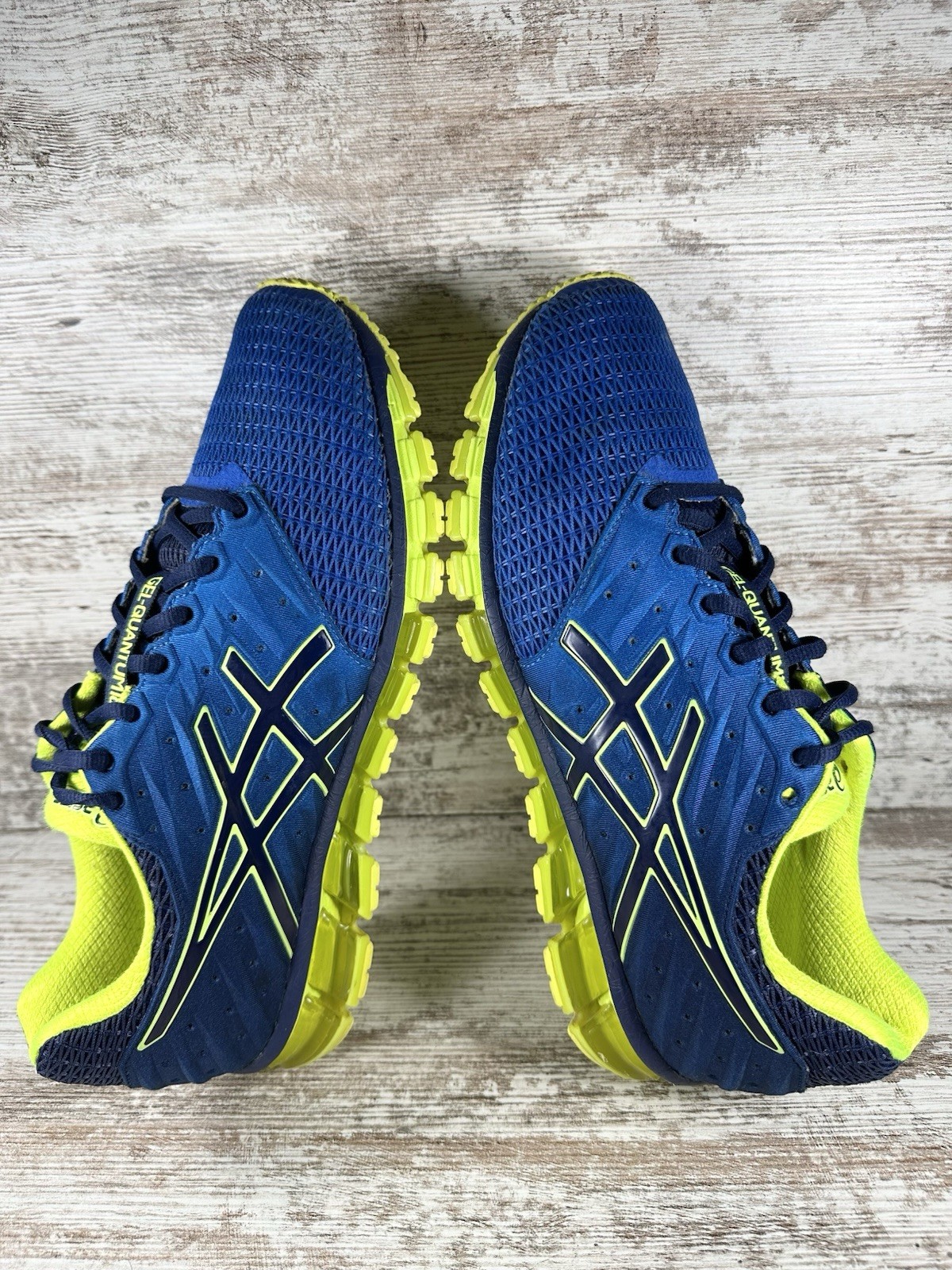 Men’s ASICS Gel-Quantum 180 Blue/Volt Running Shoes Sz 10.5 Athletic Gym EUC!