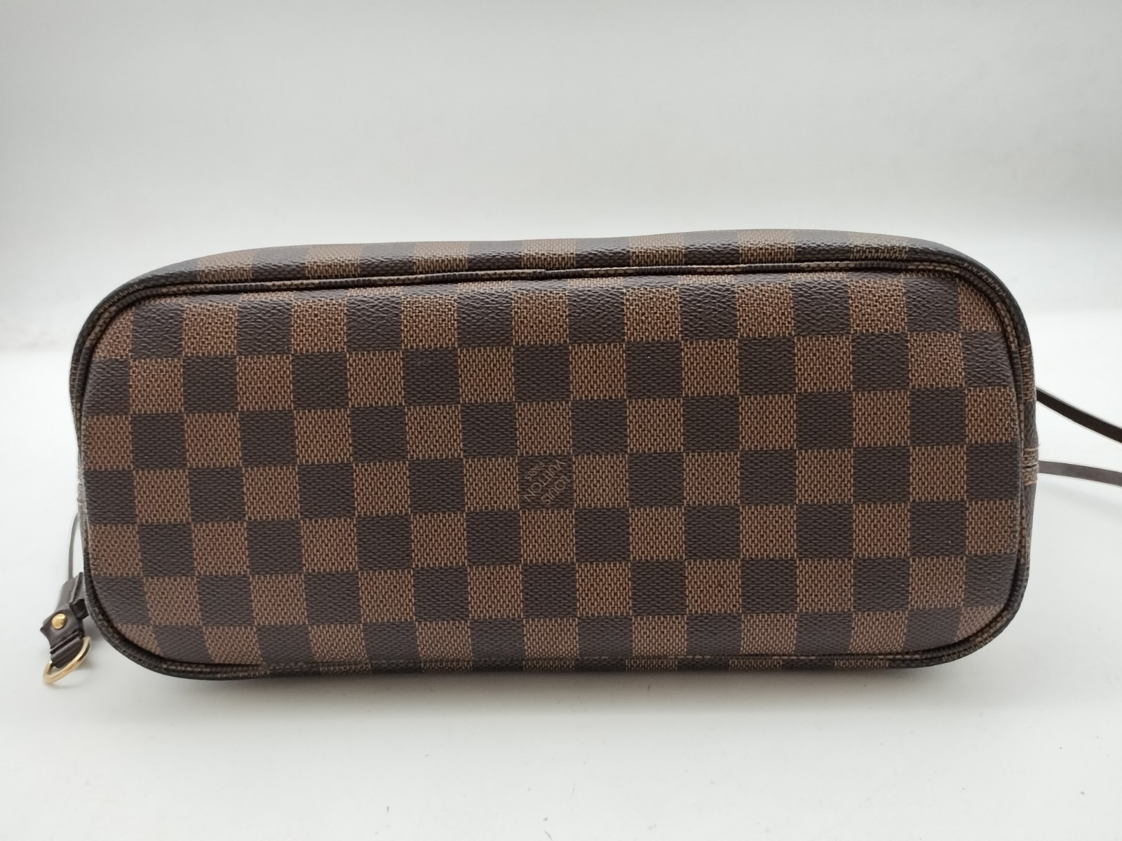 LOUIS VUITTON Neverfull PM Damier Ebene Canvas Brown Tote Bag N51109 Authentic