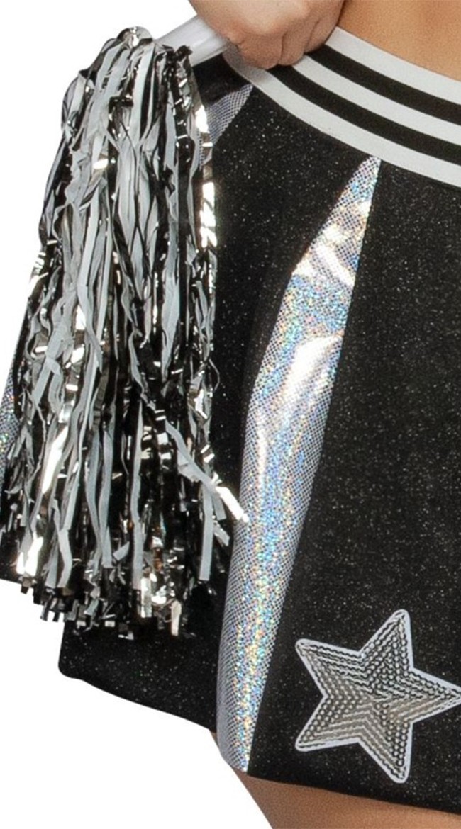 NEW Allstar Cheerleader Costume Plus SZ 1X Skirt & Pom Poms Only NO TOP
