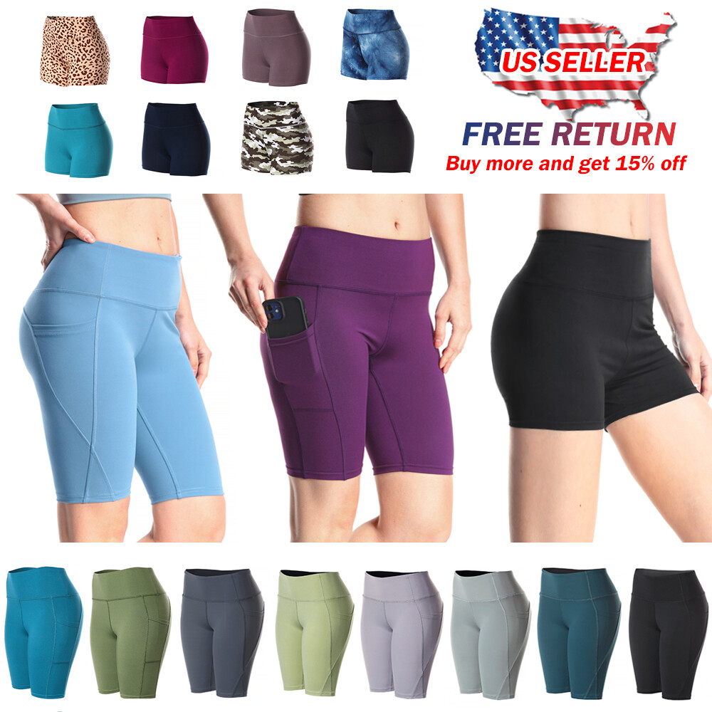 Shorts for Women Bike Yoga Gym Athletic Workout Volleyball Dance Tight Leggings