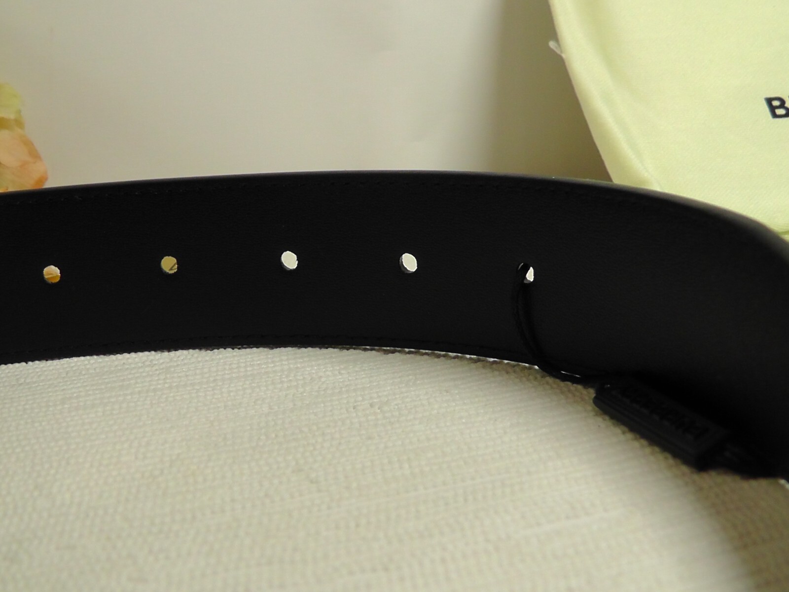 BURBERRY Archive Beige / Black Vintage Check E-Canvas Reversible Belt Size 105cm