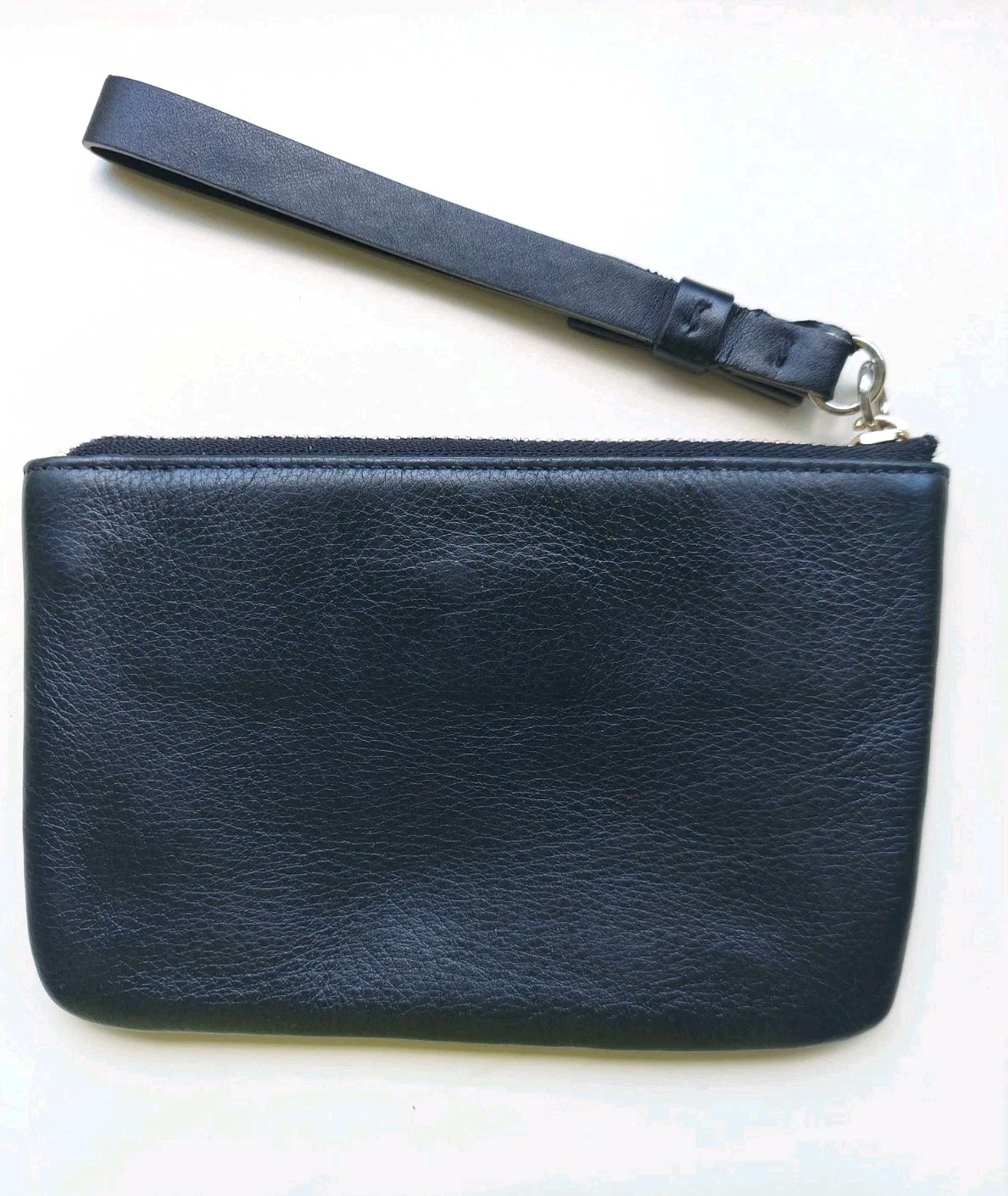 Kate Spade Leroy Street Bee Black Pebble Leather Wristlet Bow Strap Wallet Pouch