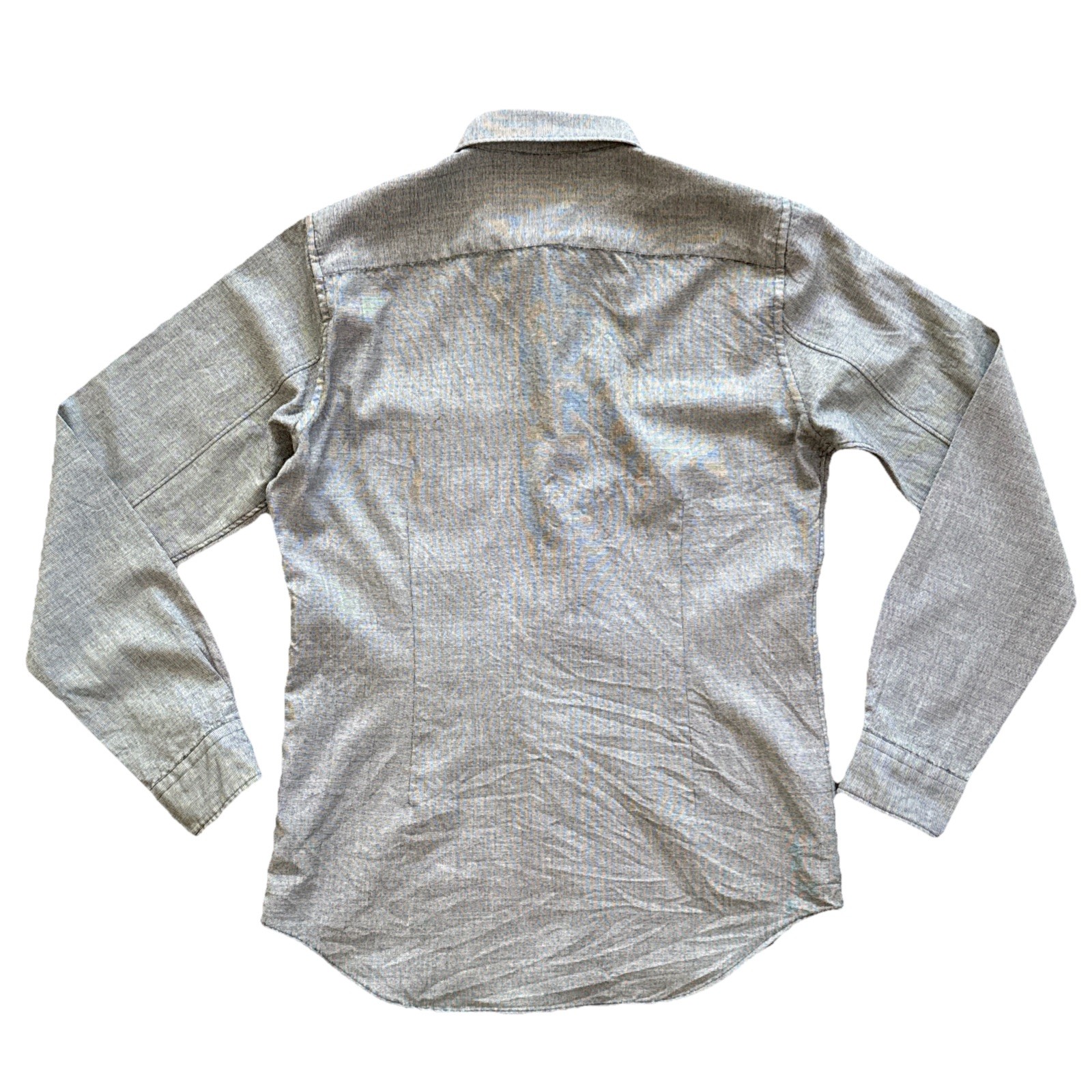 Comme des Garcons Homme Plus Shirt Men Medium Gray Wool Silk Made in Japan