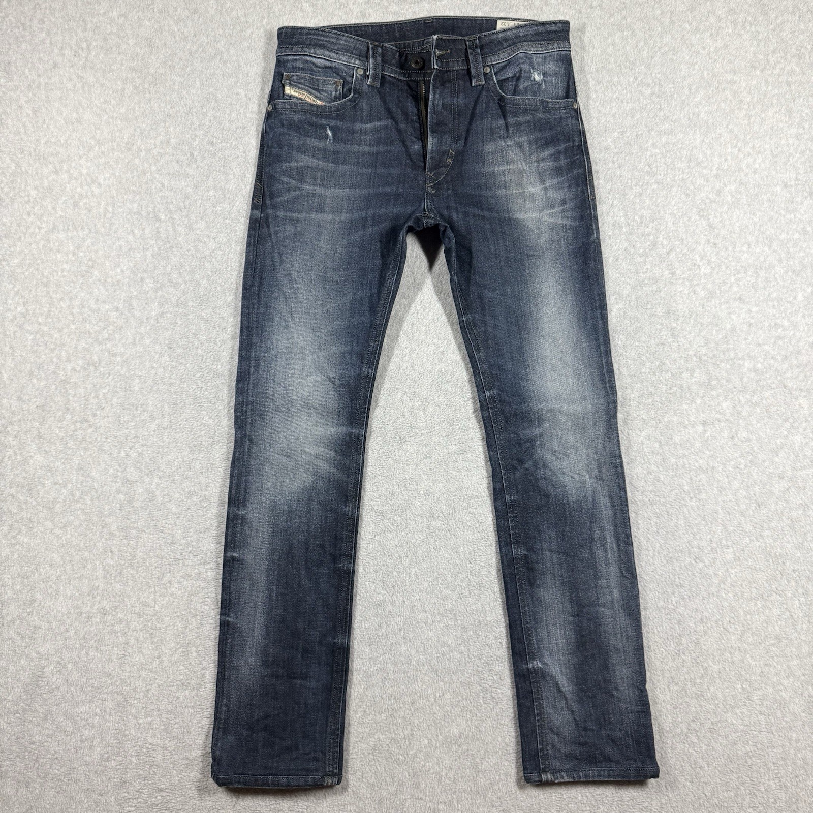 Diesel Thavar Jeans Men 28×30 Blue Slim Skinny Crazy Wash Opium Faded Stretch
