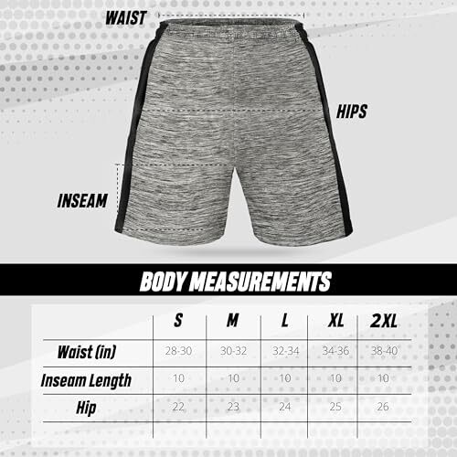 [5 Pack] Men’s Basketball Shorts Active Athletic Running Workout Training Gym