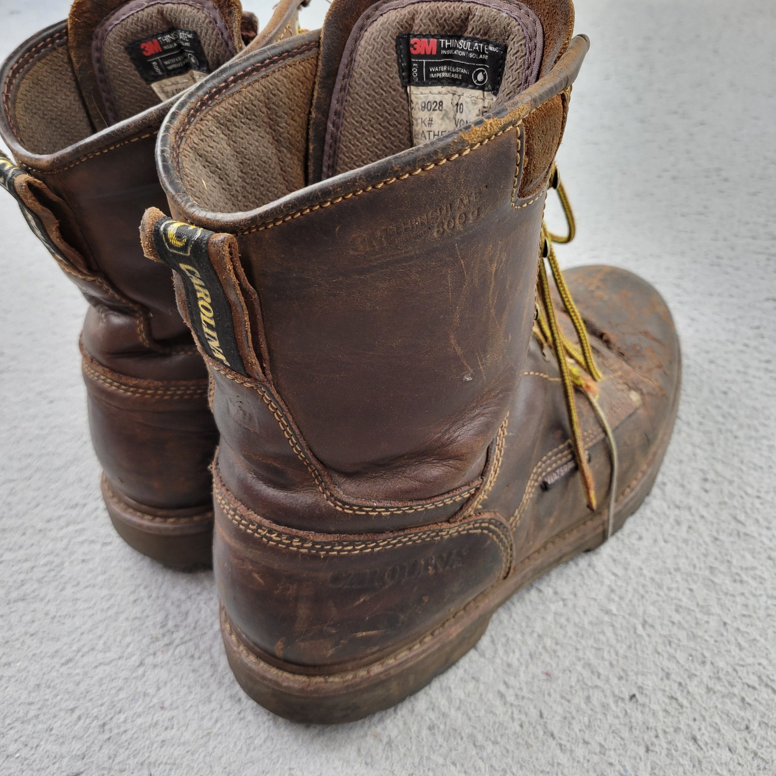 Carolina Work Boots Mens 10 Brown CA9028 Leather 3M Thinsulate Insulation