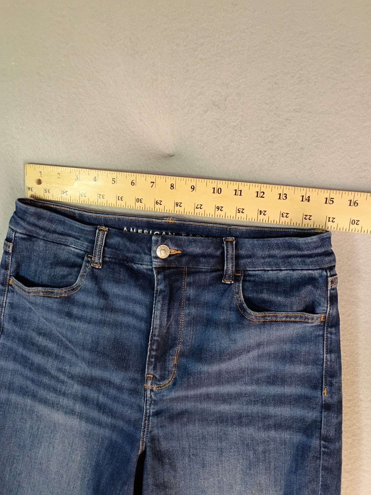 American Eagle Curvy Hi Rise Jegging Womens 12 X-Long Medium Dark Wash Jeans