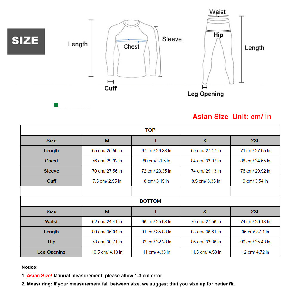 Thermal Underwear for Men Long Johns Top Bottom Set Base Layer for Cold Weather