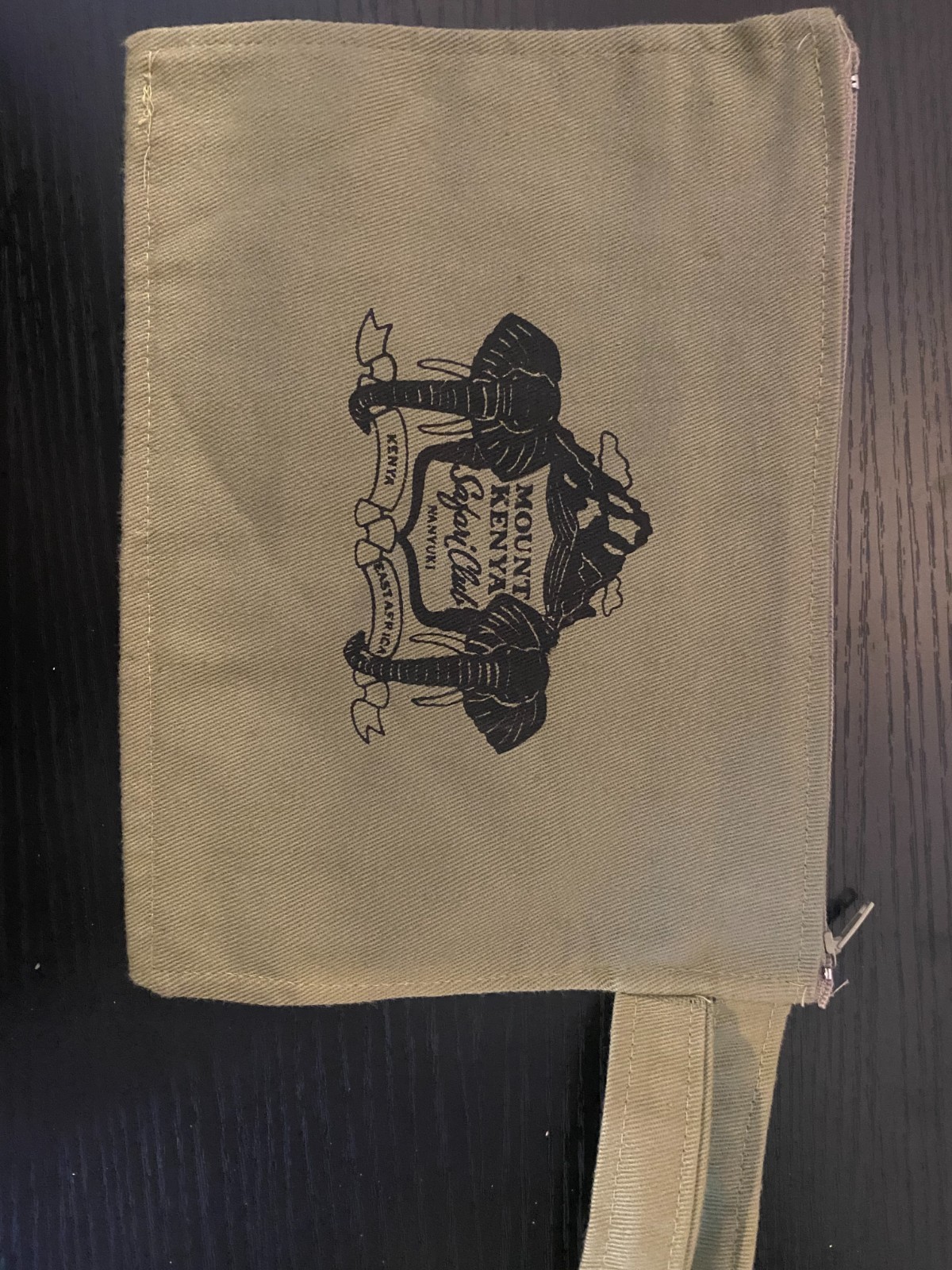 Vintage Mount Kenya Safari Club Zipper Pouch with Inside Pockets