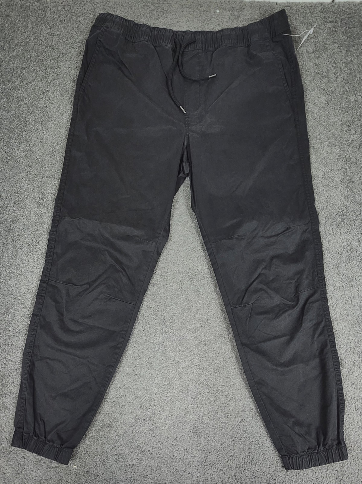 Men’s Jogger Pants Size M 32-34 Black “2 PACK” Twill Elastic Waist No Boundaries
