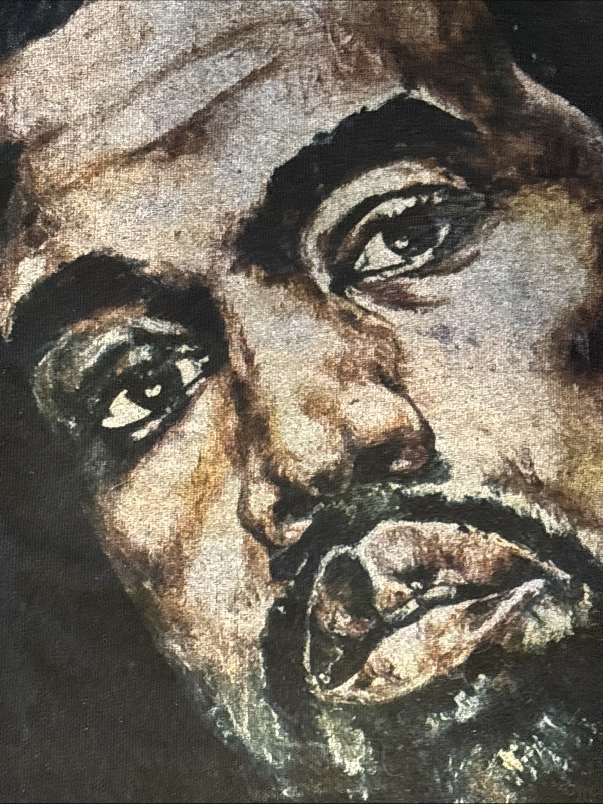 RARE KANYE WEST YE DONDA PORTRAIT PAINTING GRAPHIC TEE T SHIRT BLACK MEDIUM