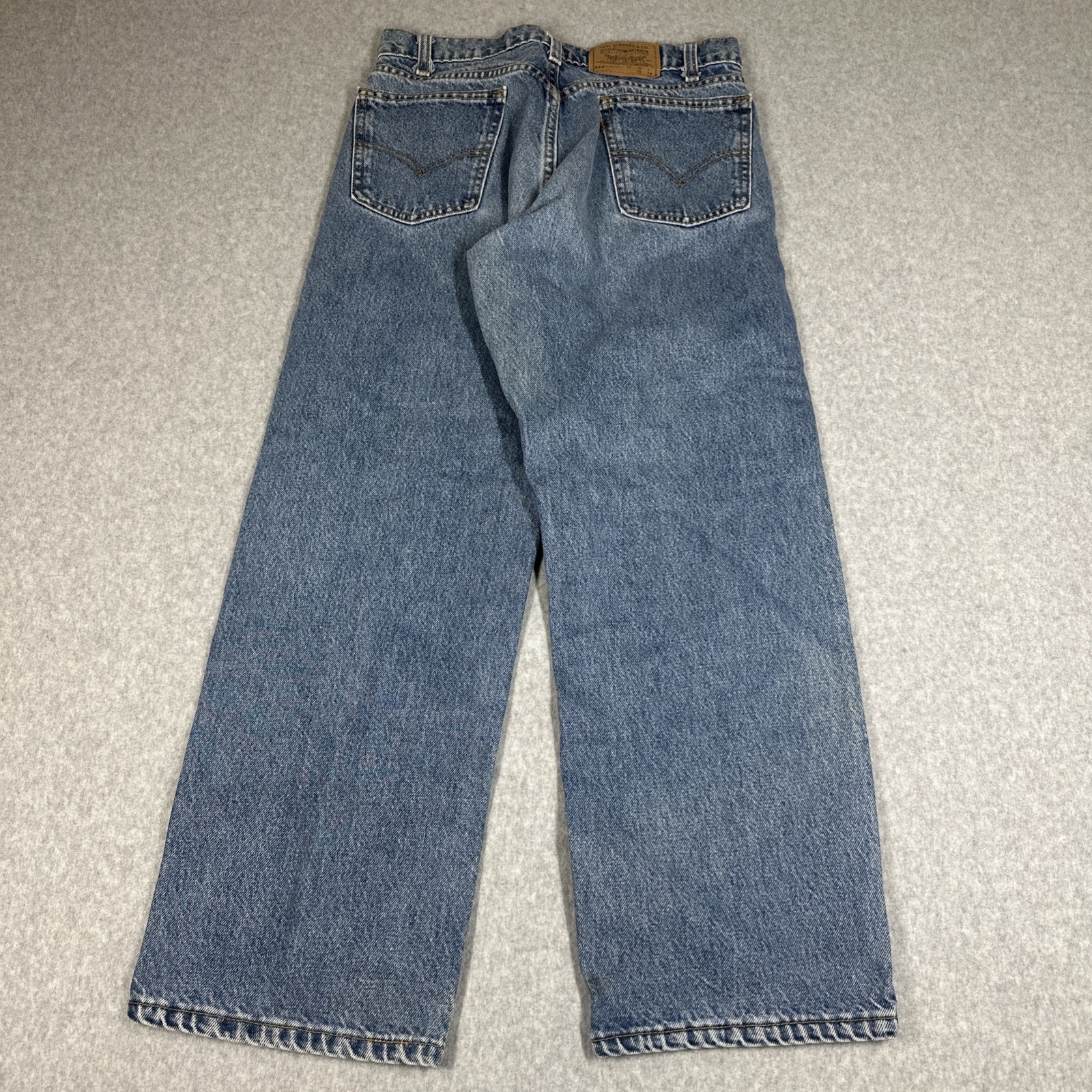 Vintage Levis 565 Wide Leg Loose Jeans 30×28 Orange Tab Made in USA