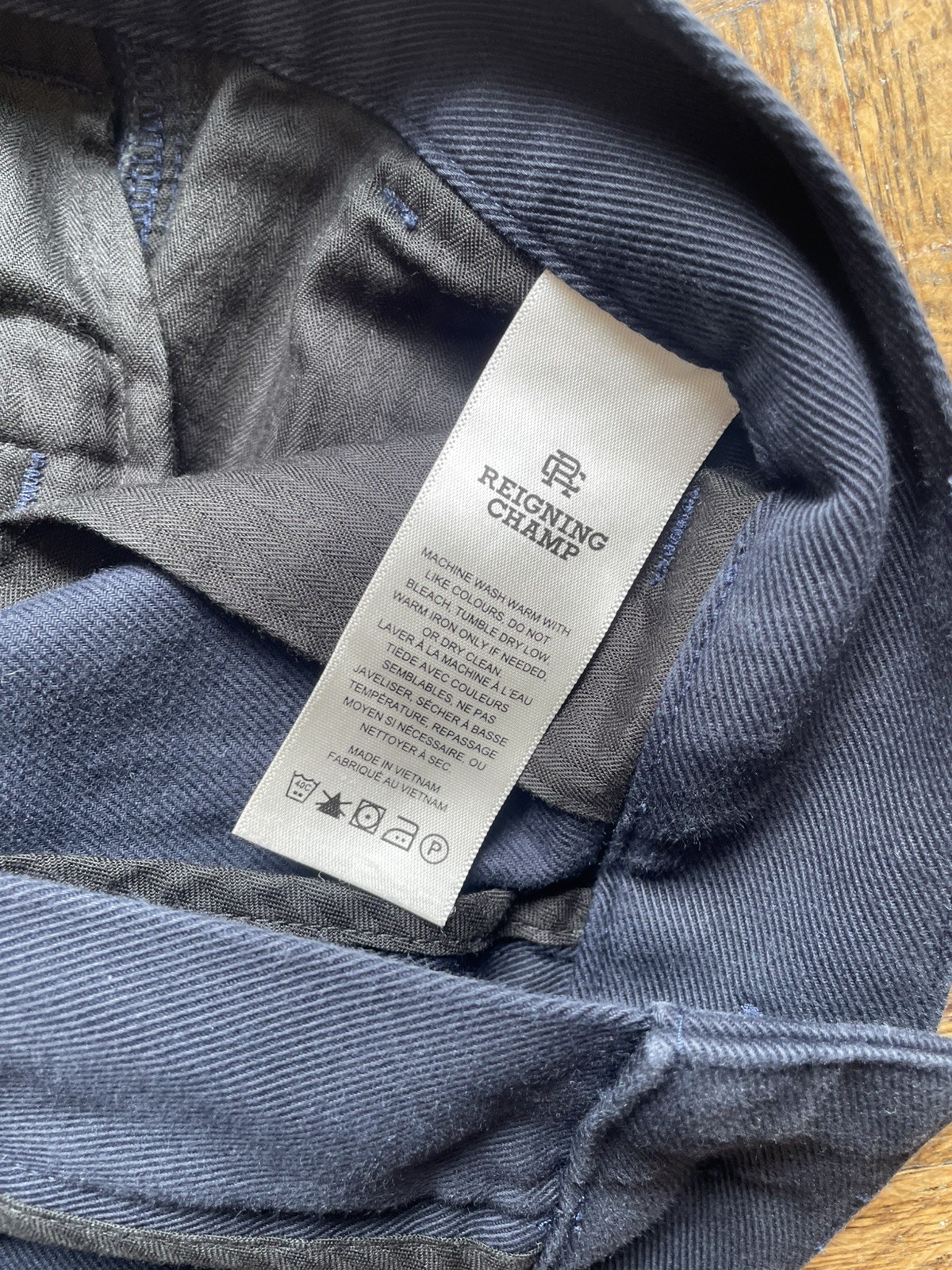 Reigning Champ Freshman Cotton Chino Pants Dark Navy RC 5455
