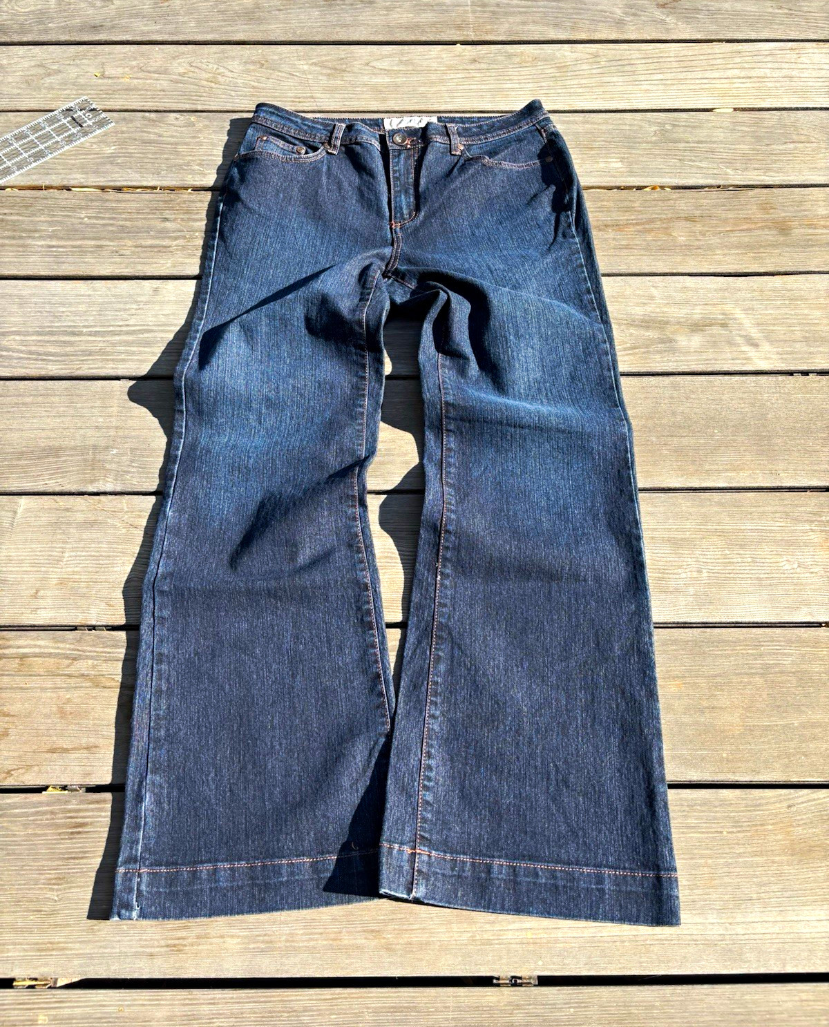 Y2K Faded Glory Dark Rinse Bootcut Flare Jeans Women’s 12 (Super baggy fit)