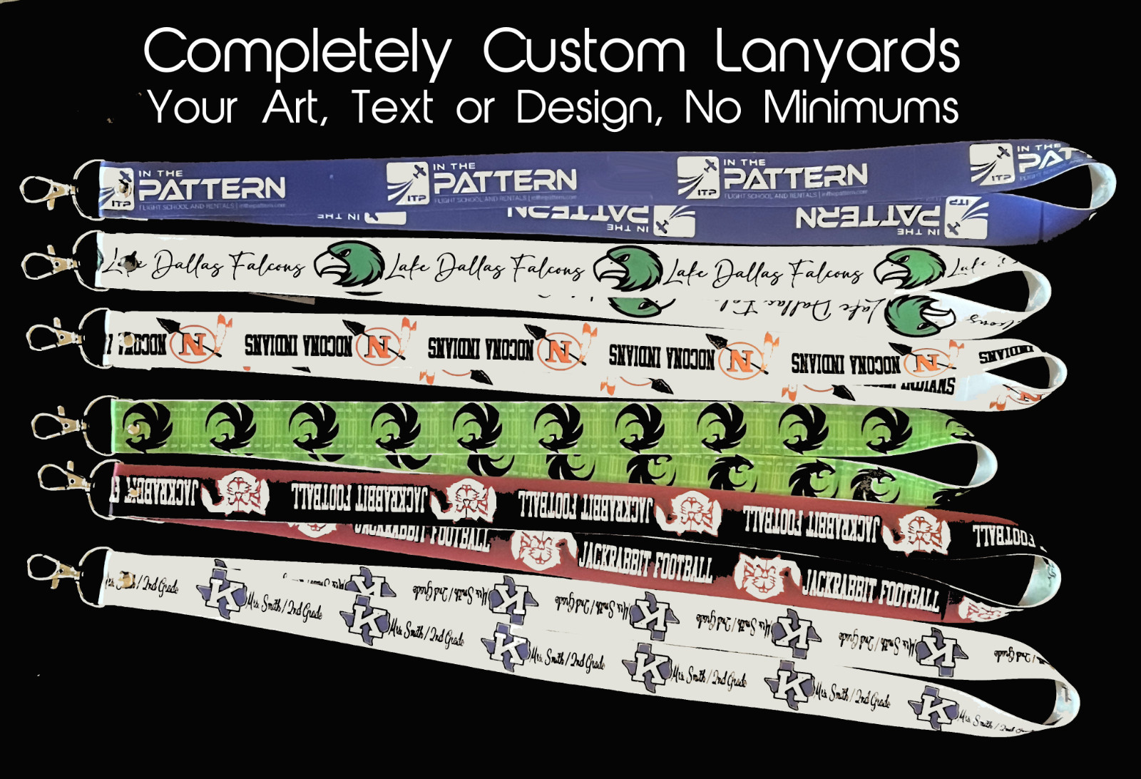 12 Pieces Lanyard – Custom for your School, Business, Club, Event