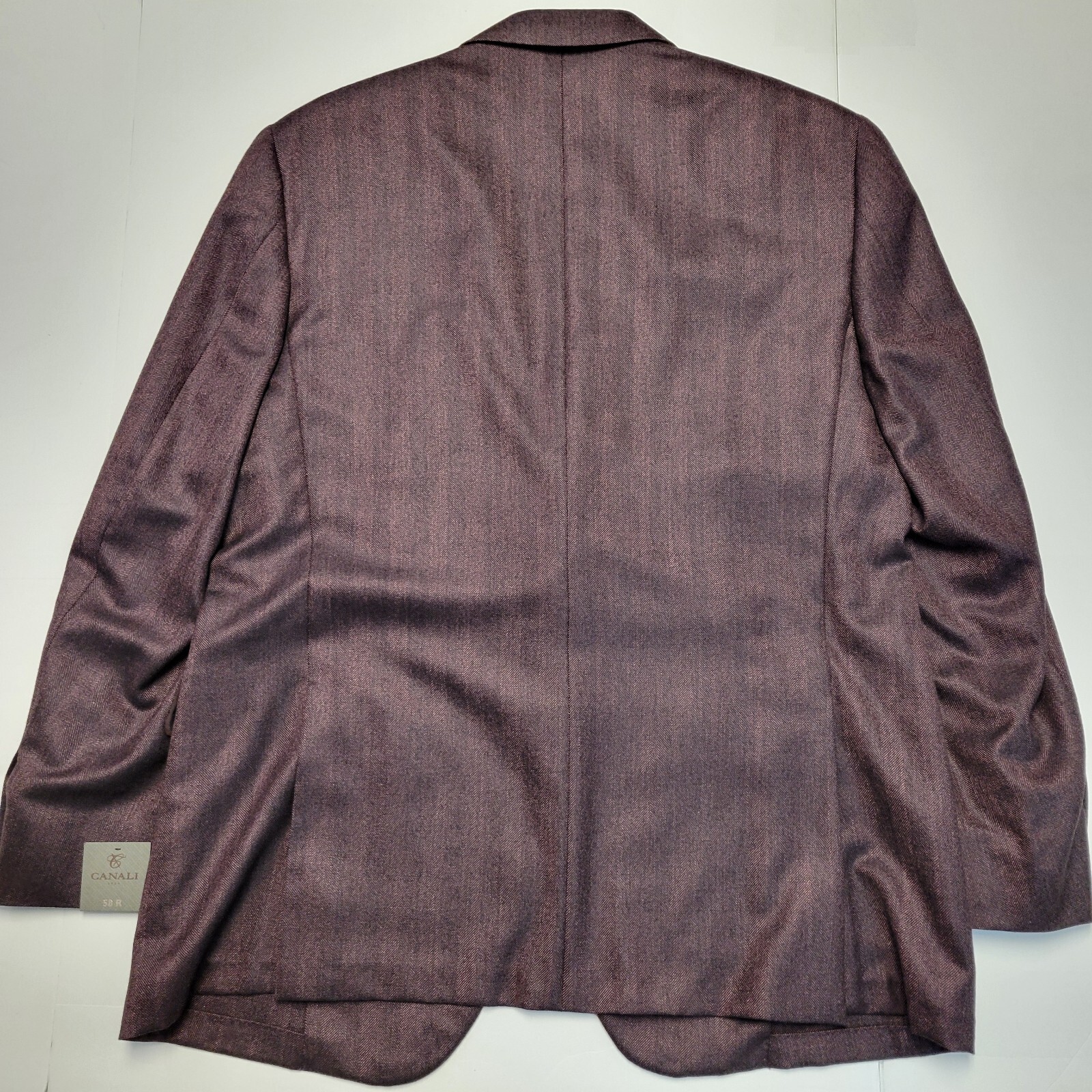 $2395 CANALI EXCLUSIVE Herringbone CASHMERE SILK Sport Jacket 48R EU 58 Purple