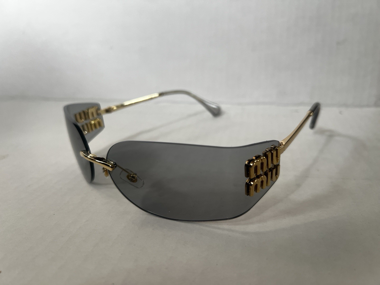 Miu Miu MU A51S ZVN10P Women Sunglasses – Gold/Black