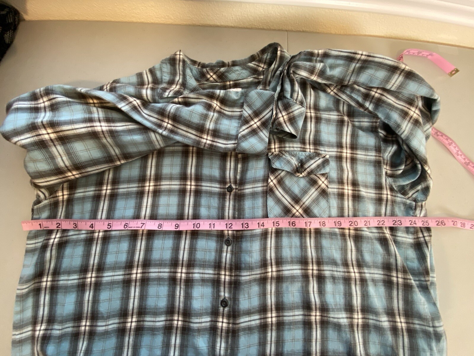 J. Jill Plaid Flannel Button Up Shirt Women’s Size XL