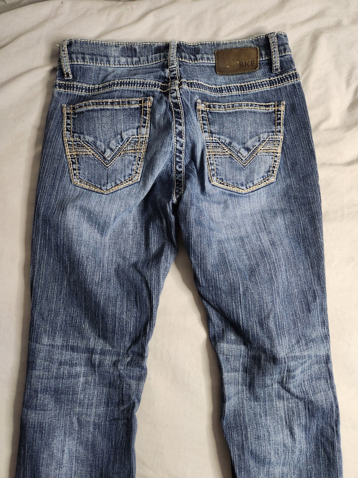BKE Buckle Carter Bootleg Jeans Mens Size 31×34 Medium Wash Mid Rise Casual EUC