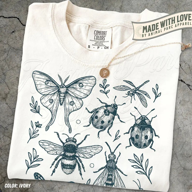 Entomology Insect Bug Moth Nature Lover Graphic Comfort Tee