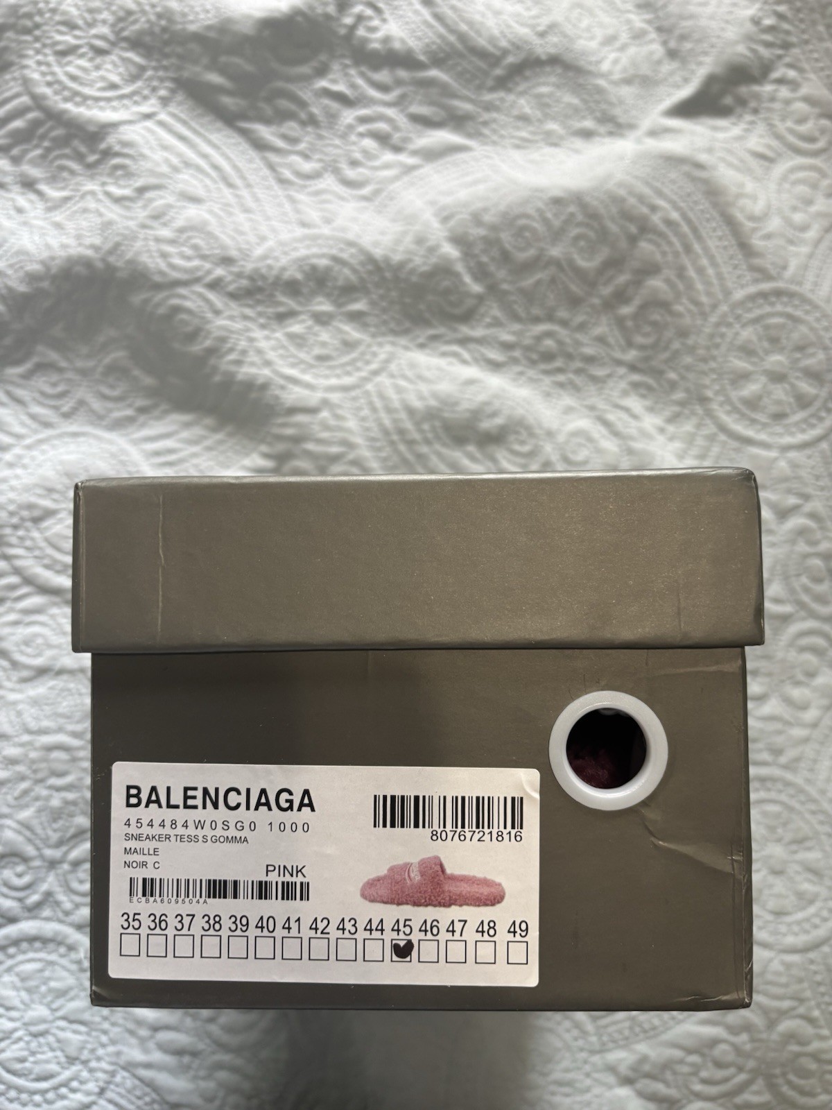 Brand New Rep Pink Balenciaga Fur Slides Men’s Size 45 US 12 In Box Never Worn
