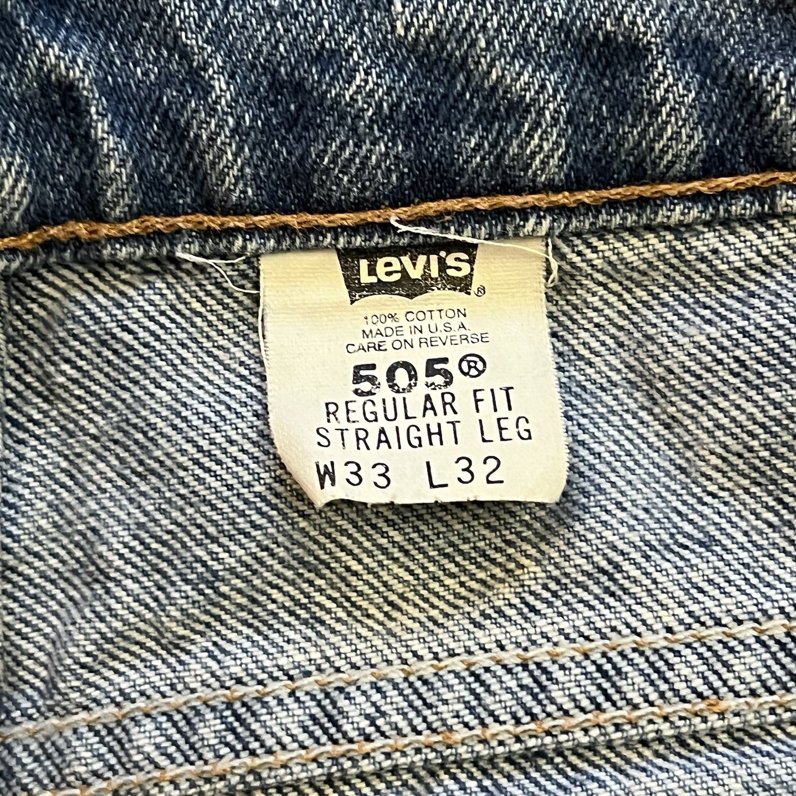 Levi’s 505 Series Regular Fit Straight Leg Blue Denim Jeans Button Zip Pockets
