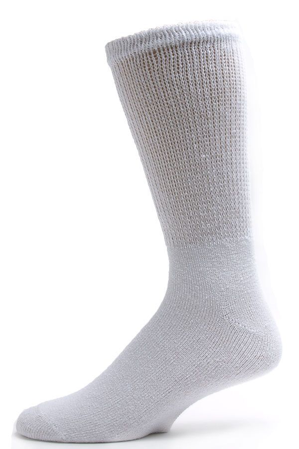 12 Pairs Mens Physicians Choice EXTENDED SIZE Cotton Blend Diabetic Crew Socks