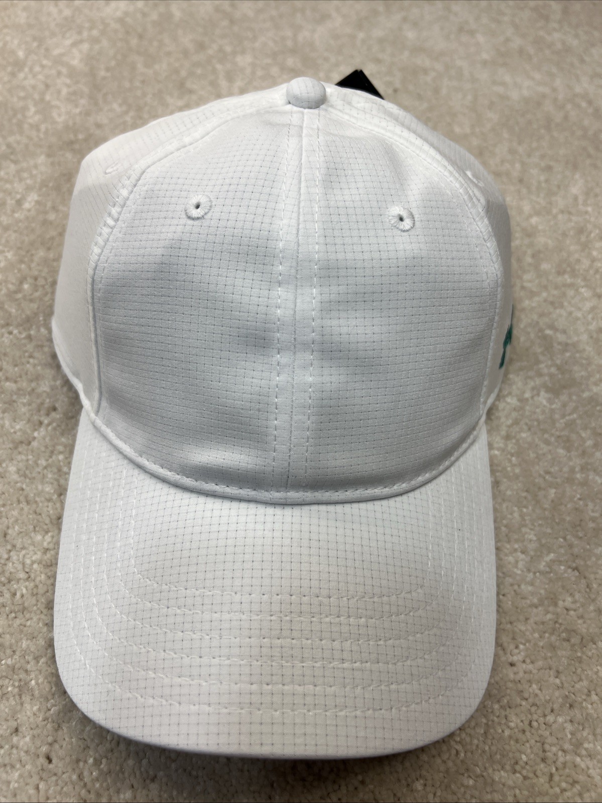 Under Armour Men’s UA Iso-Chill Adjustable Back Stretch Hat White Teal Logo