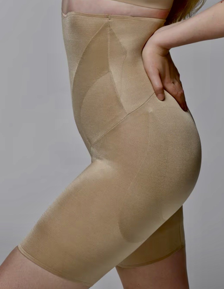 SOMA Level 3 Extra Firm Control Warm Sienna Nude Hi Waist Thigh Slimmer Womens L
