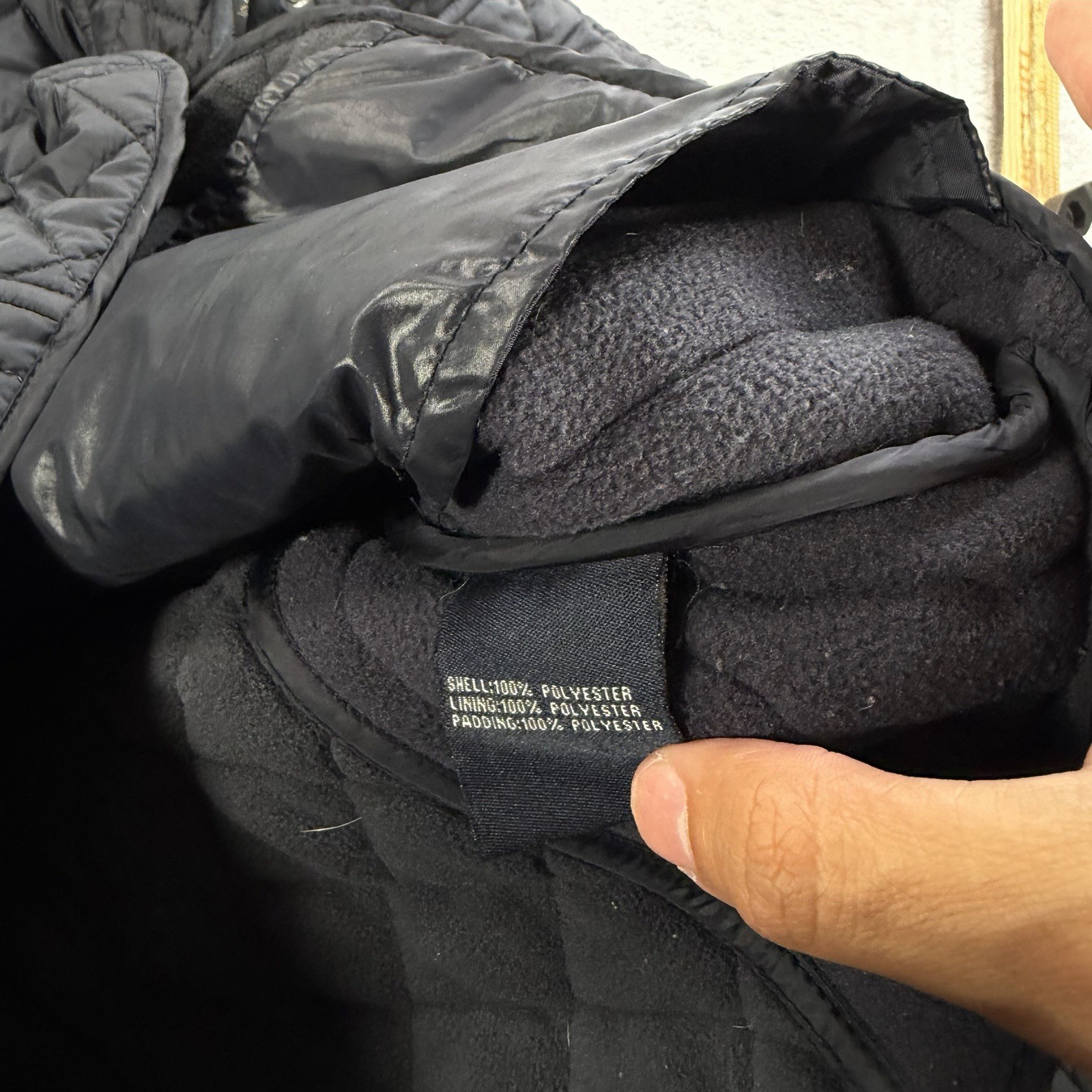 Kingsland Equestrian Black Blue Quilted Equestrian Jacket Womens L Button Zip