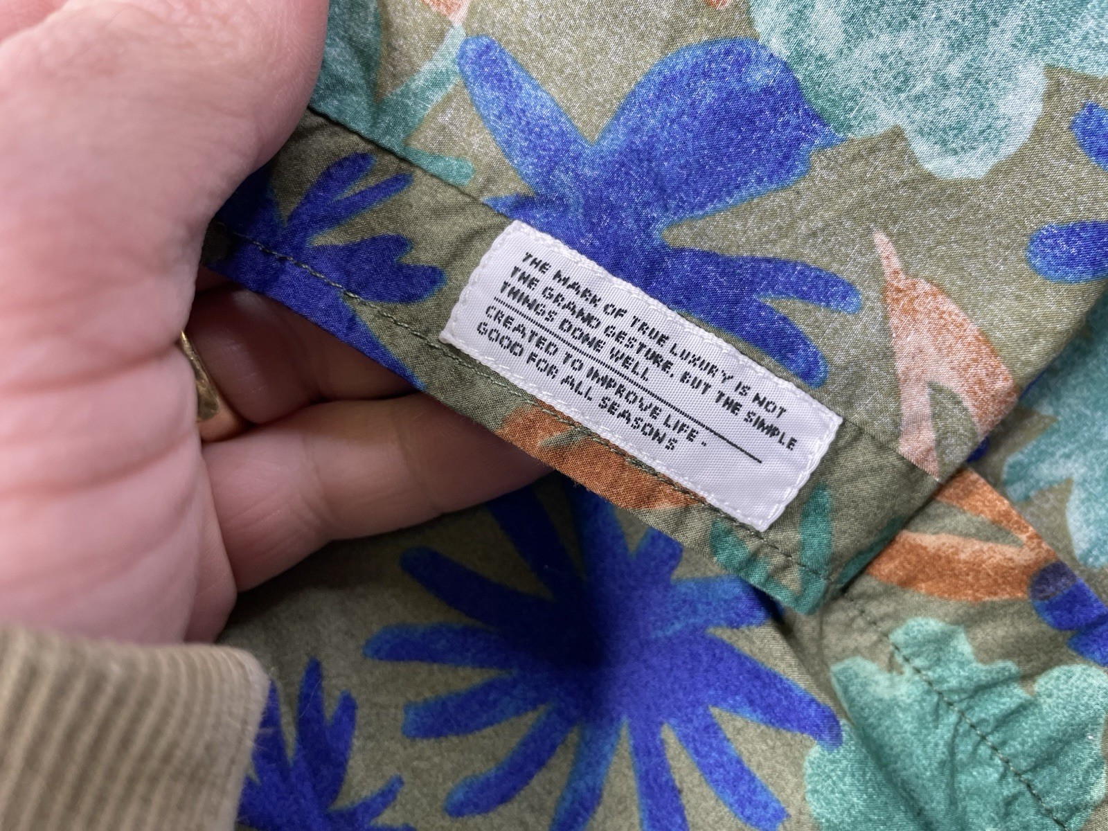 Norse Projects Mens Medium 100% Cotton Anton Botanical Shirt Button Down Floral