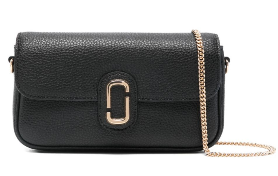Marc Jacobs The Pebble J Marc Mini Chain Crossbody Clutch Bag ~NWT~ Black