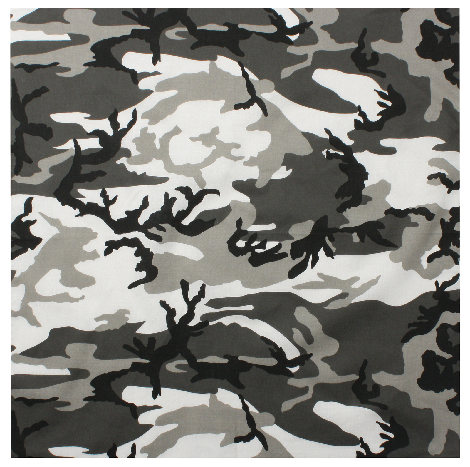 City Camo Bandana 6-Pack Face Mask Headband & Skull Cap 27″x27″ 100% Cotton