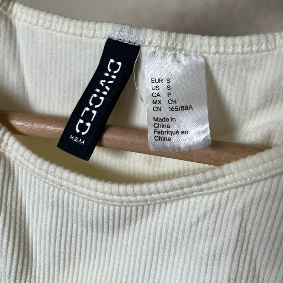 Divided By H&M Women White Top Size Small Essential