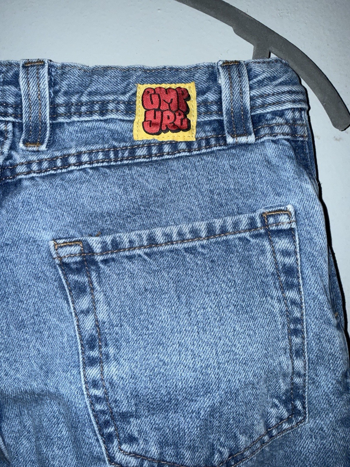 Empyre Jeans Blue Light Wash Straight Leg Denim Mid Rise 90s Grunge Hip Hop (80)