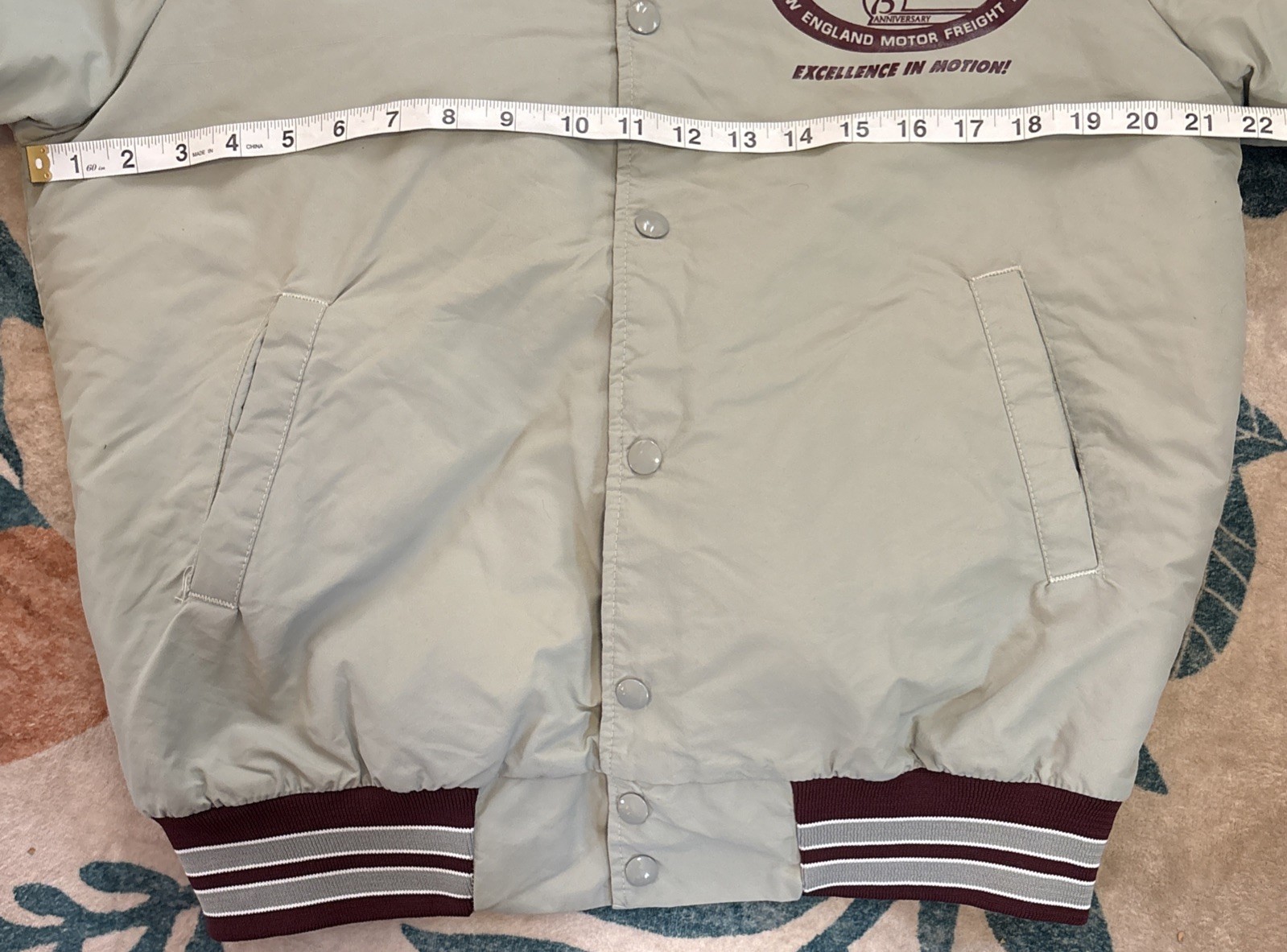 Vintage Hartwell Bomber Jacket Men M Gray Mack Truck New England Safety Award