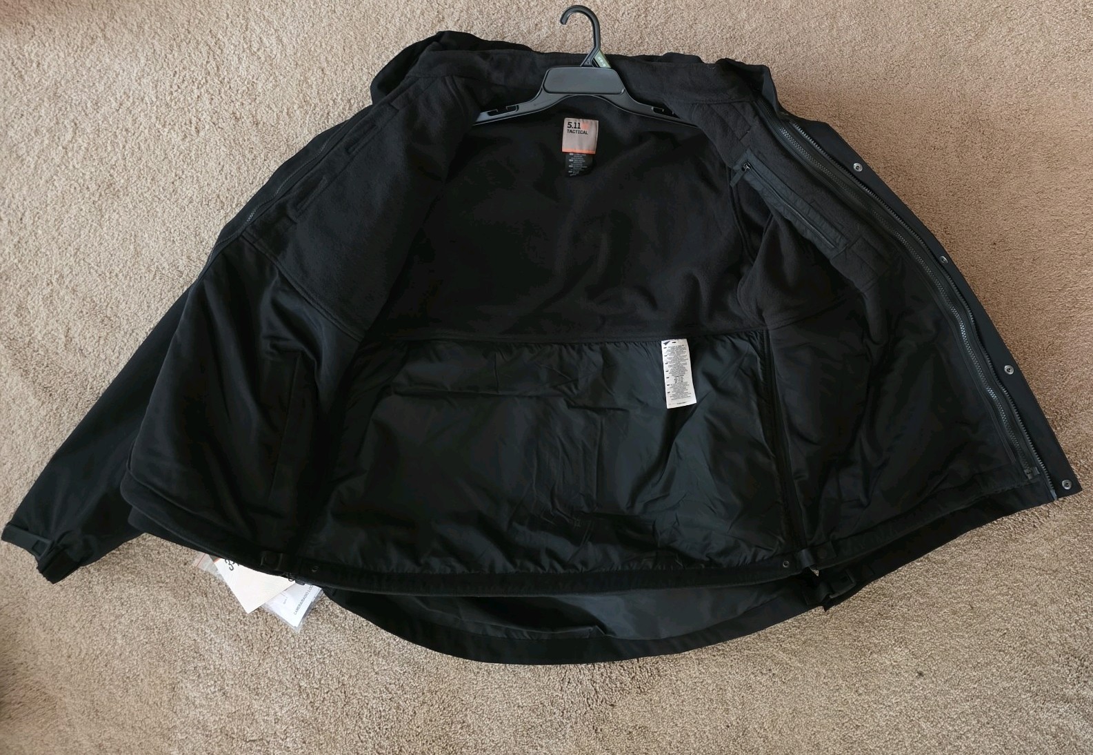 NEW 5.11 Tactical Jacket Mens XL Black 3 In 1 Parka 2.0 Coat Outdoor Work Shell