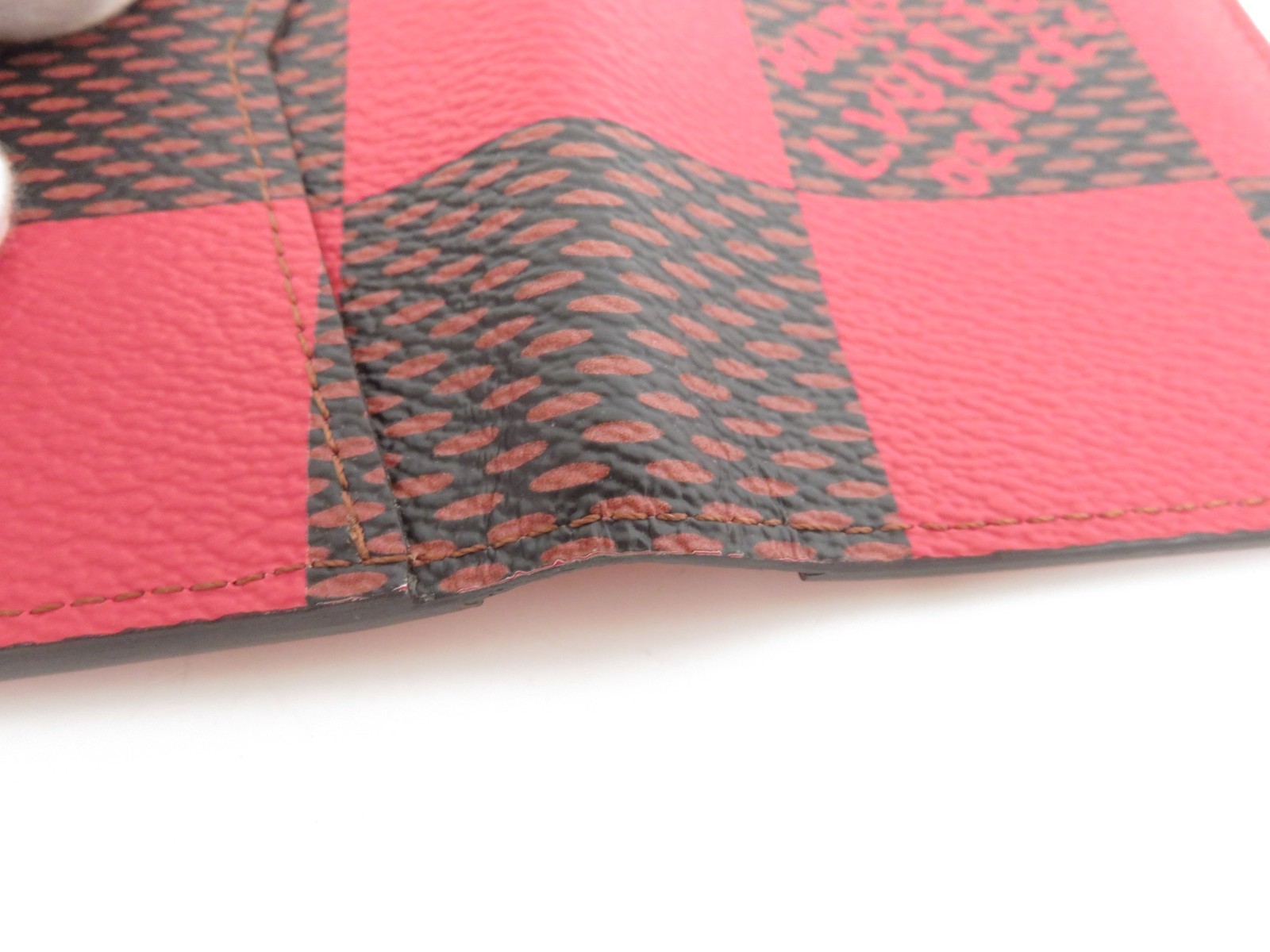 Auth LOUIS VUITTON Damier Giant Pocket Organizer de Poche Card Case F#53497