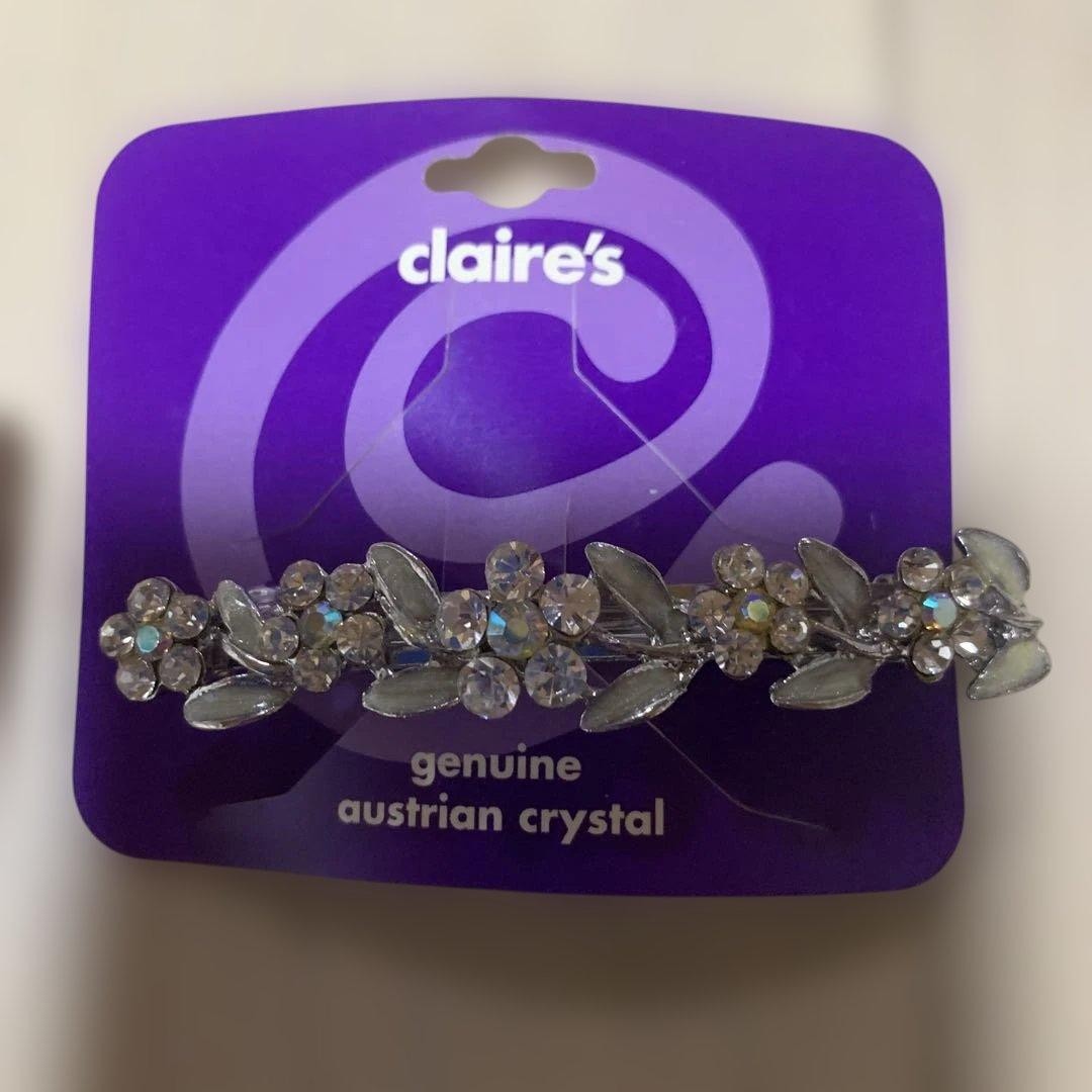 Claire’s Flower Hairpin & Mini Barrettes 6cm Austrian Crystal Set