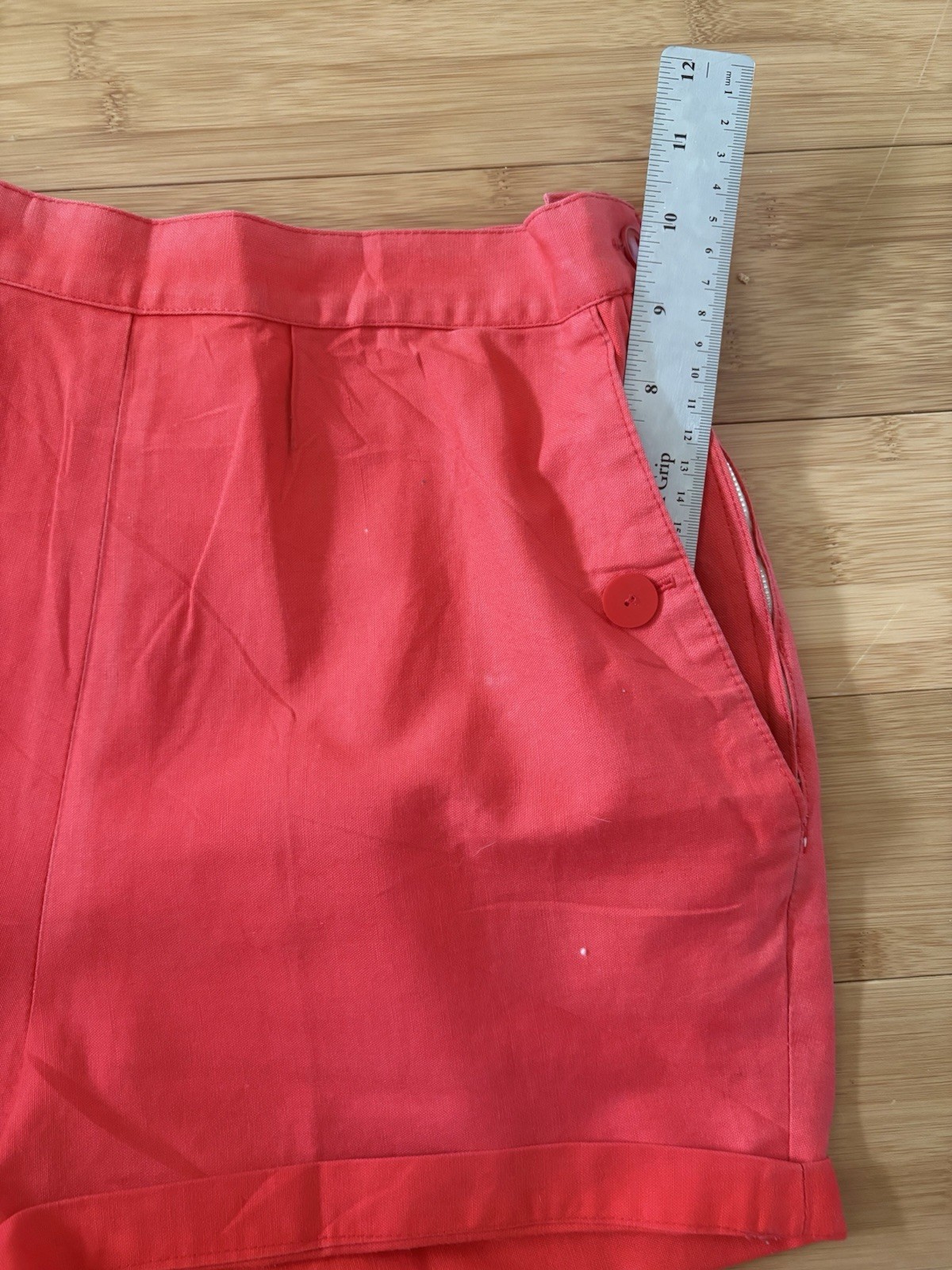 VTG Red Rockabilly 50s Shorts Hot Pants W 28”