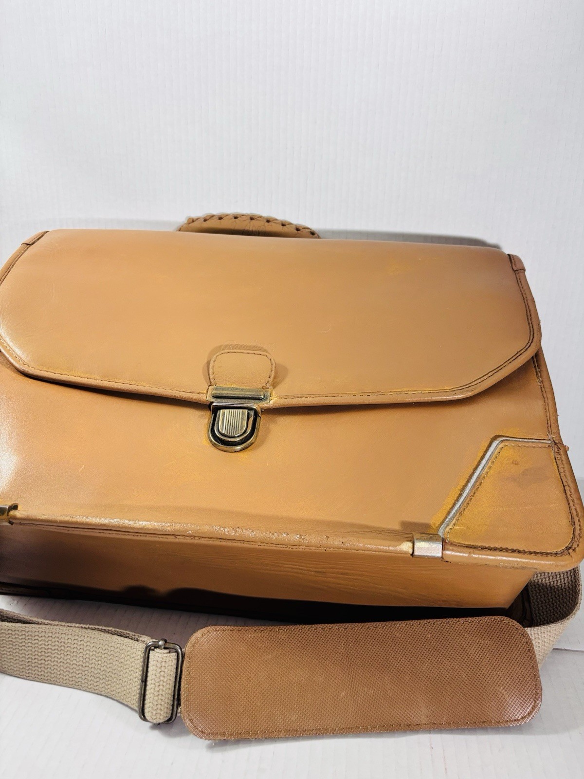 Rawlings Baseball Glove Bag Briefcase Leather Carry-On Travel Tan Vintage