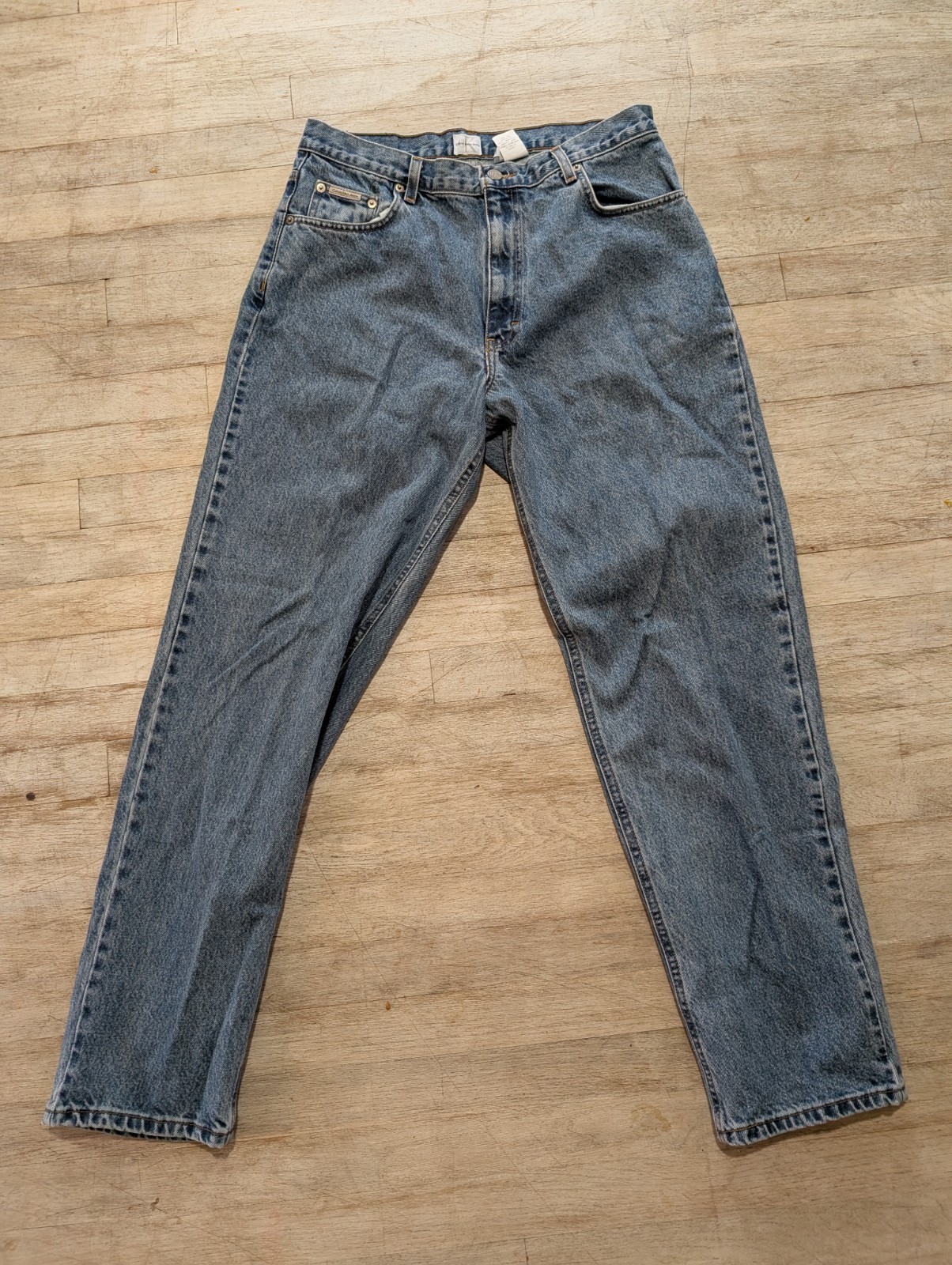 Vintage Calvin Klein Jeans Mens 34×32 Blue Easy Fit Straight Made In USA 90s