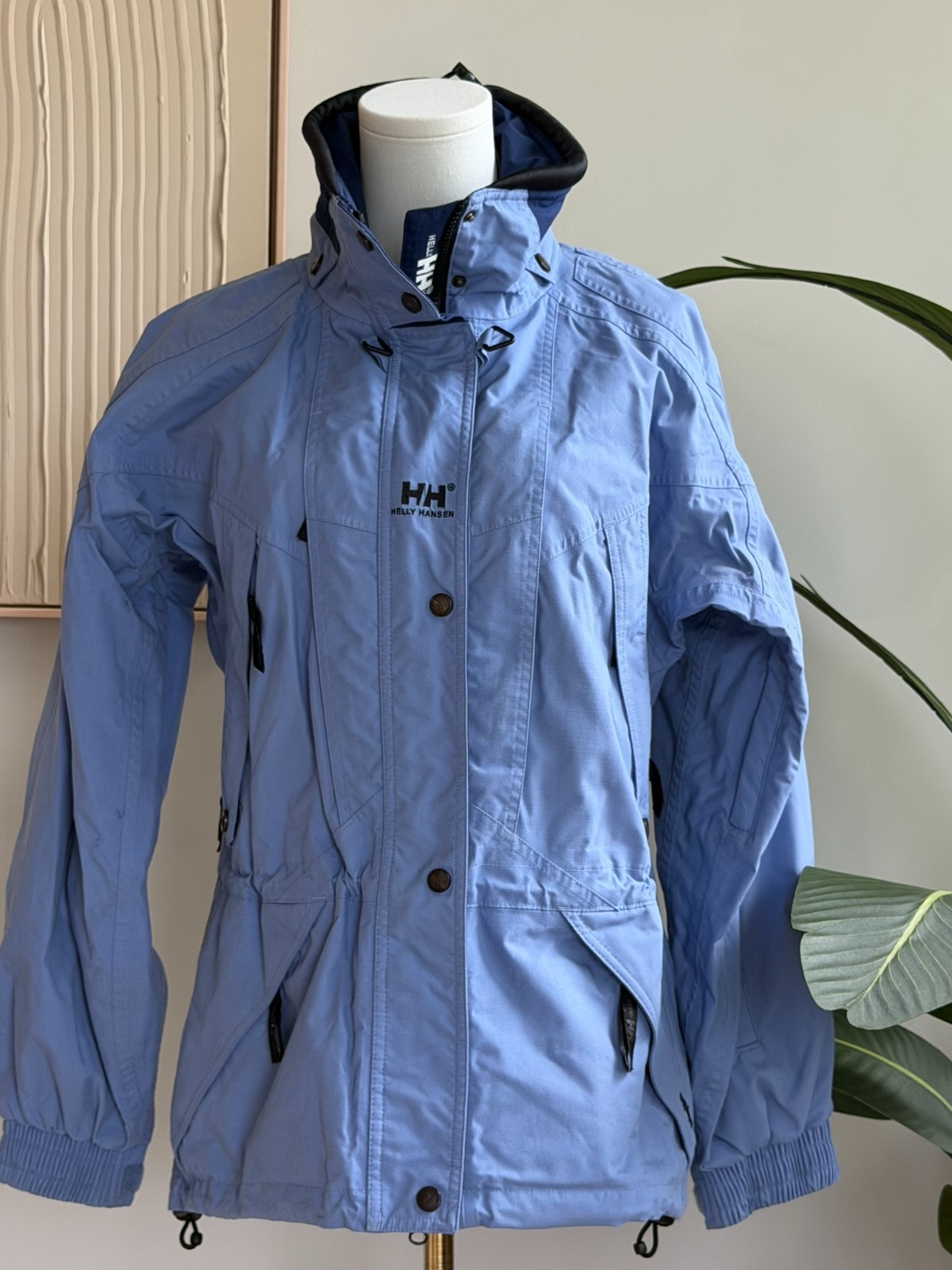 Helly Hansen Equipe Ski Jacket Womens M Blue Purple Full-Zip (MISSING HOOD)