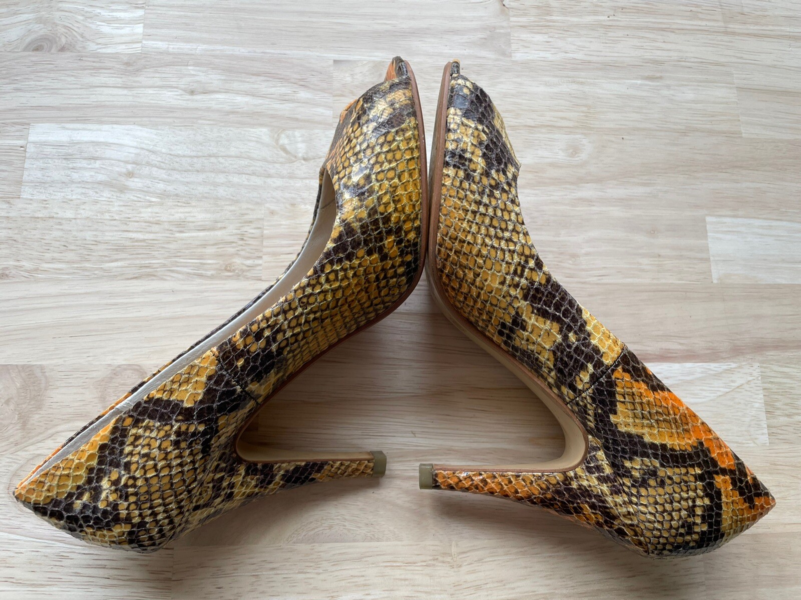 CHINESE LAUNDRY Shoes Womens Size 7 Count Down Snake Skin Stiletto Heels