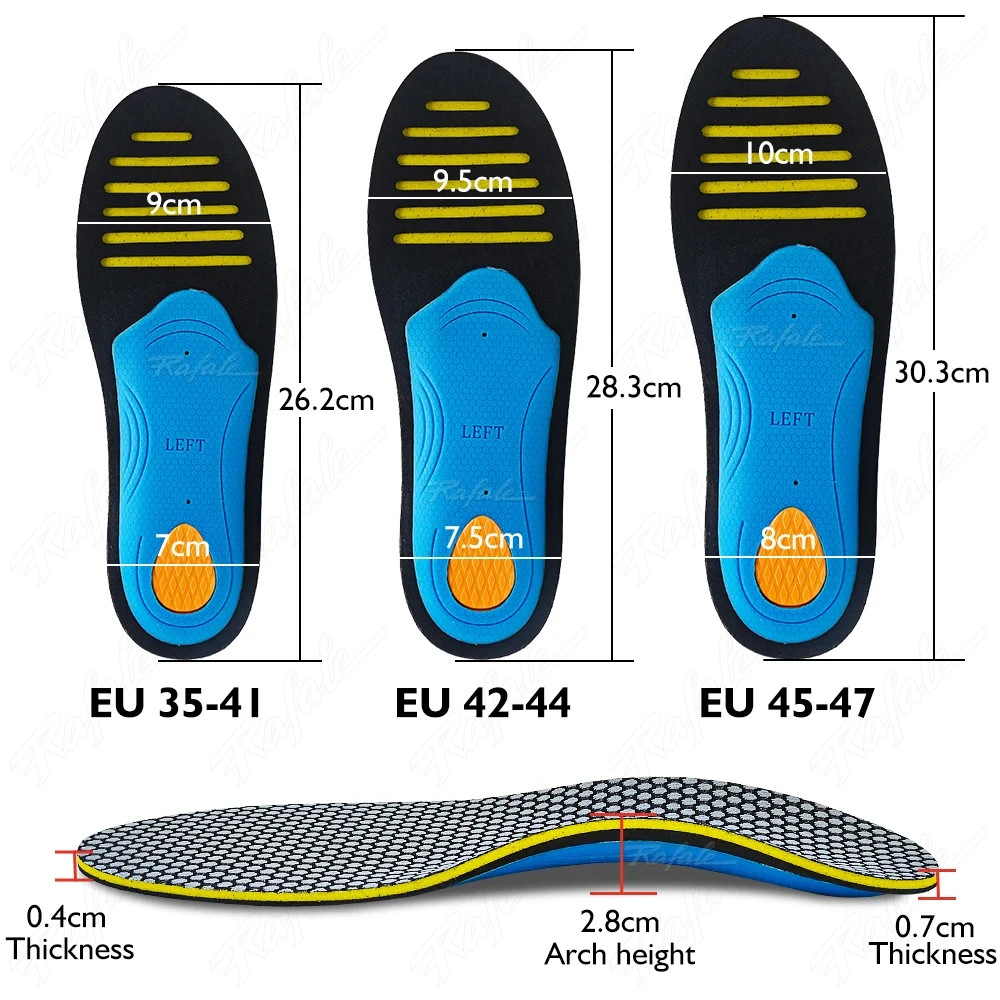 EVA Orthopedic Insoles Orthotics Flat Foot Health Sole Pad for Shoes Insert Arch