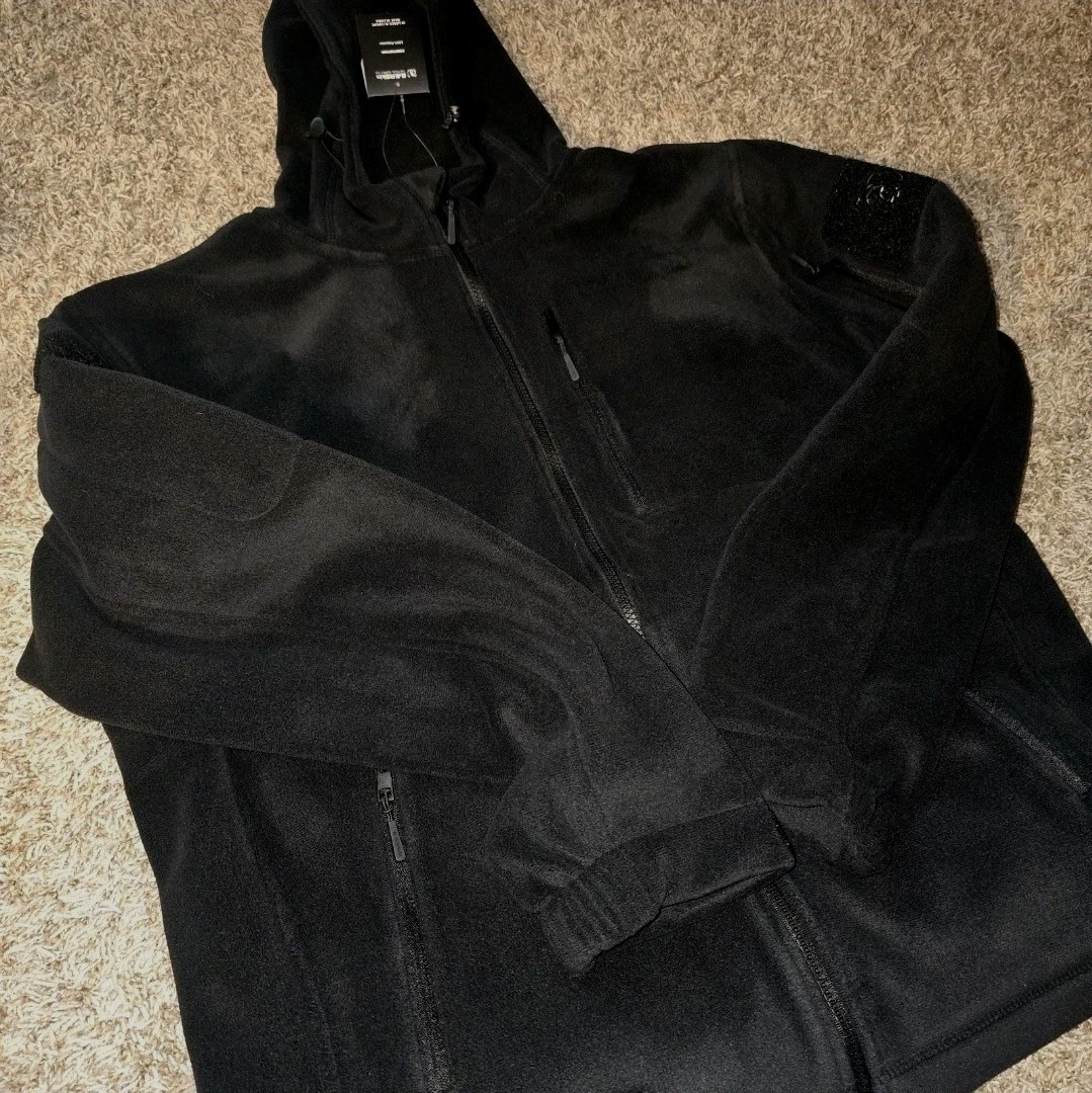 Baerskin Tactical Hoodie 4.0 Mens XL Stealth Black Zip Up Jacket Fleece NWT