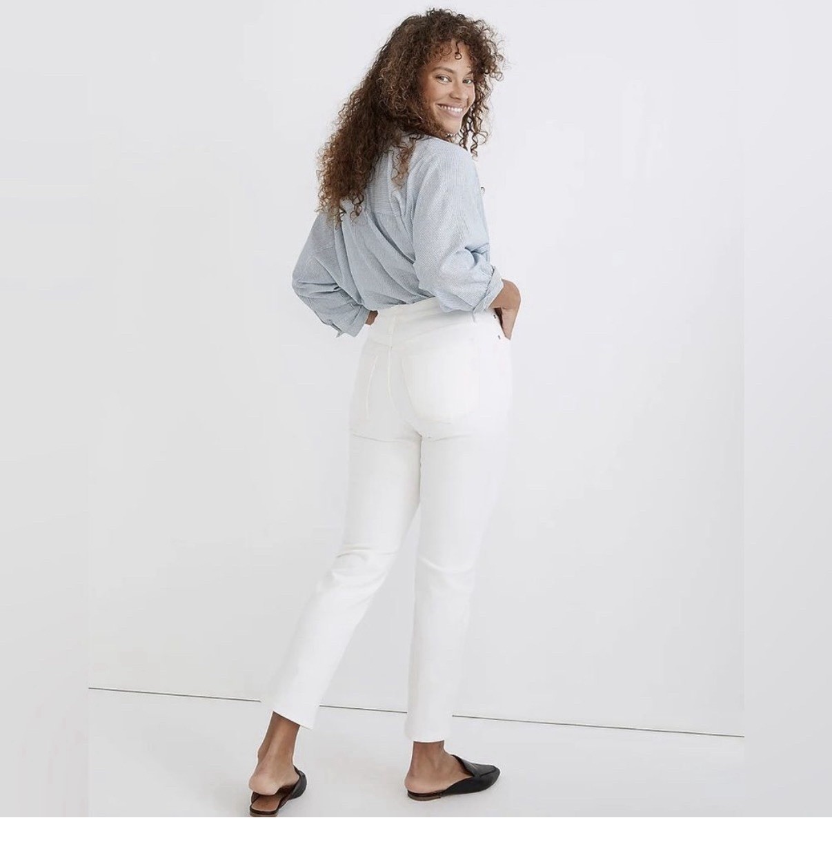 NWT Madewell White High-Rise straight Leg Perfect Vintage Jeans