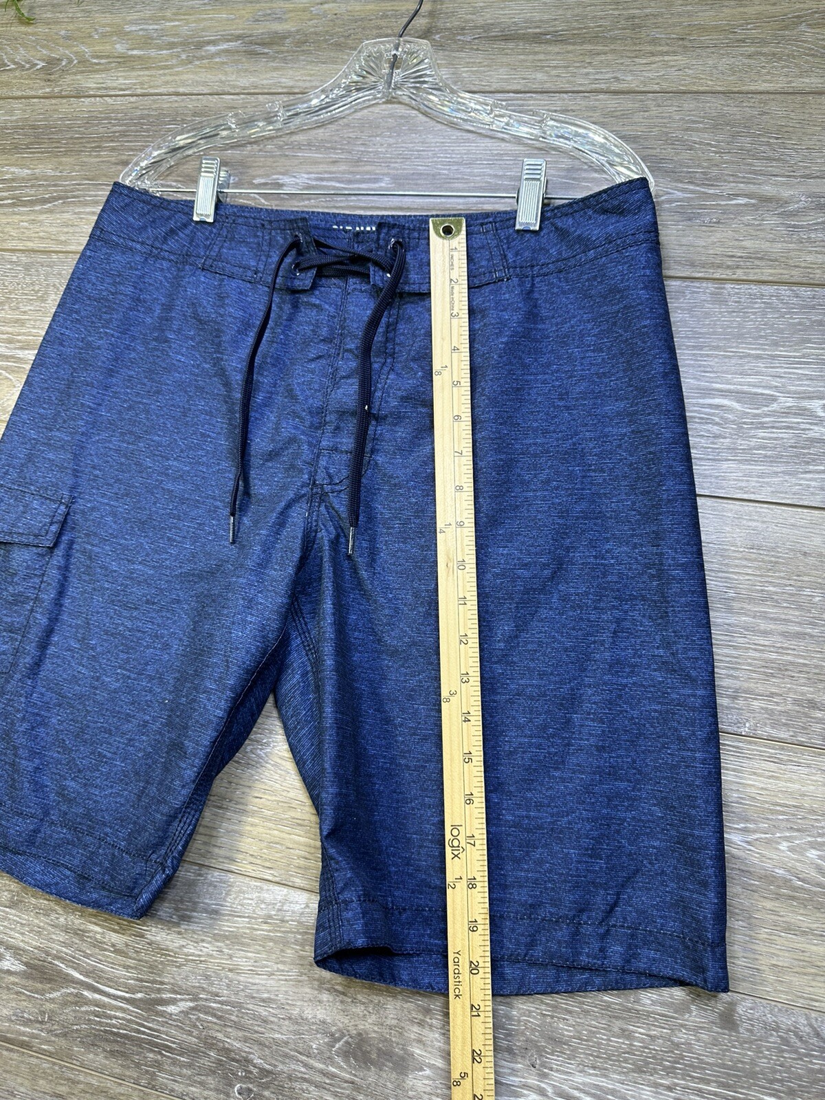 Old Navy Swim Shorts Size Medium 32-34 Waist Blue Drawstring Cargo Pocket