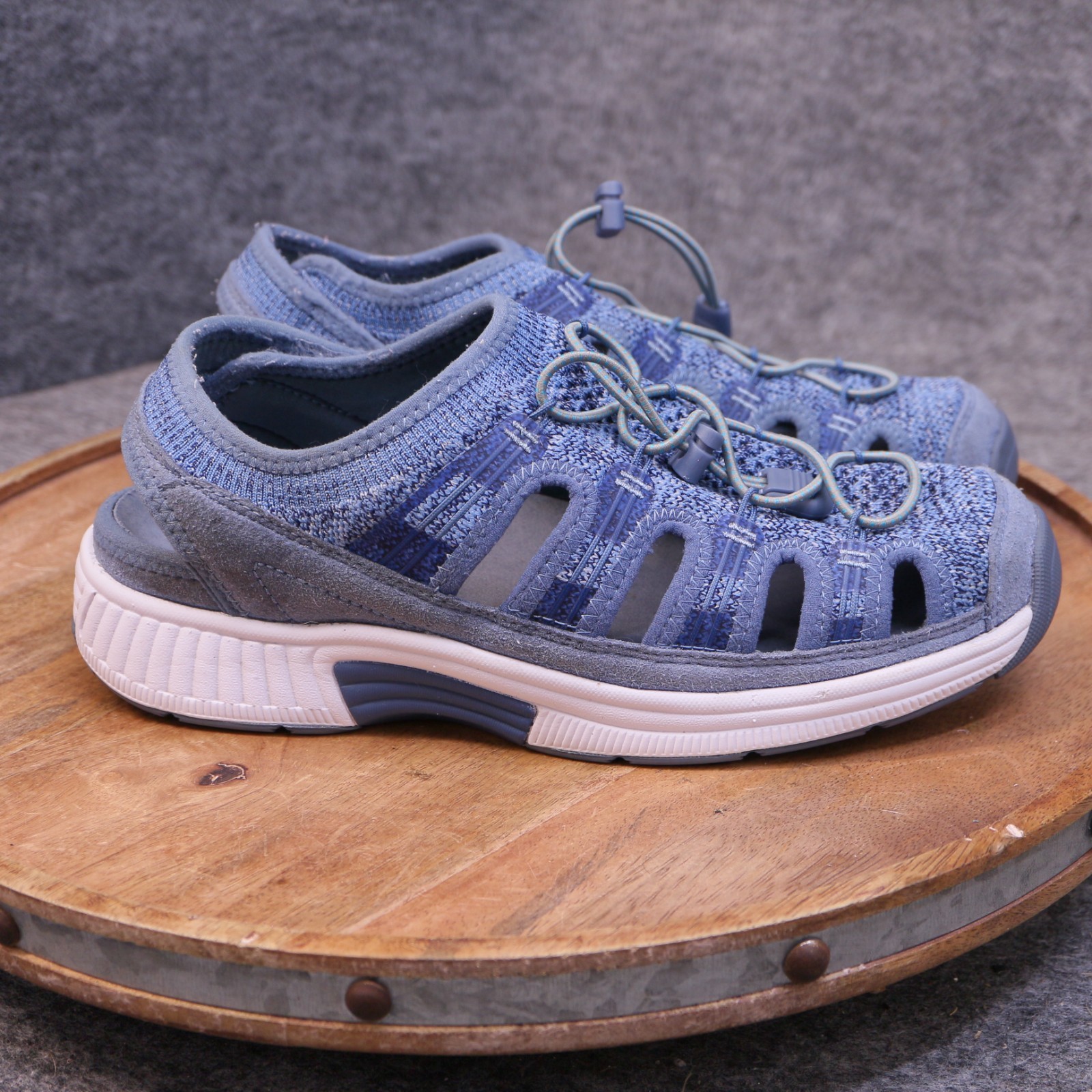 Orthofeet Laguna 806 Womens Size 9.5 D (Wide) Blue Orthopedic Comfort Sandals