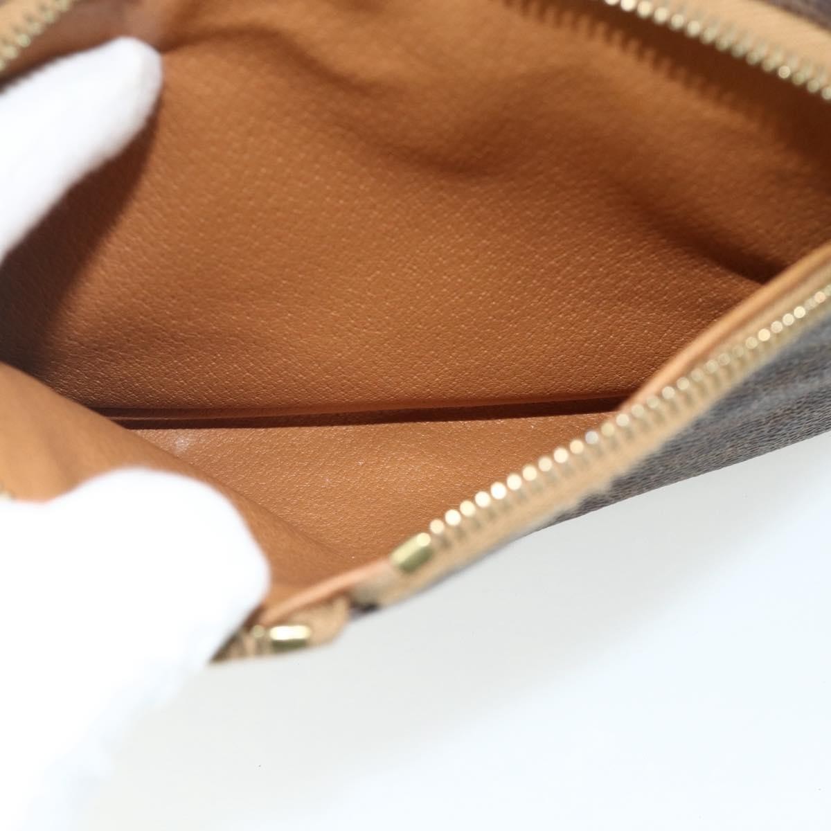 CELINE Macadam Canvas Backpack PVC Leather Brown Gold Auth 176821